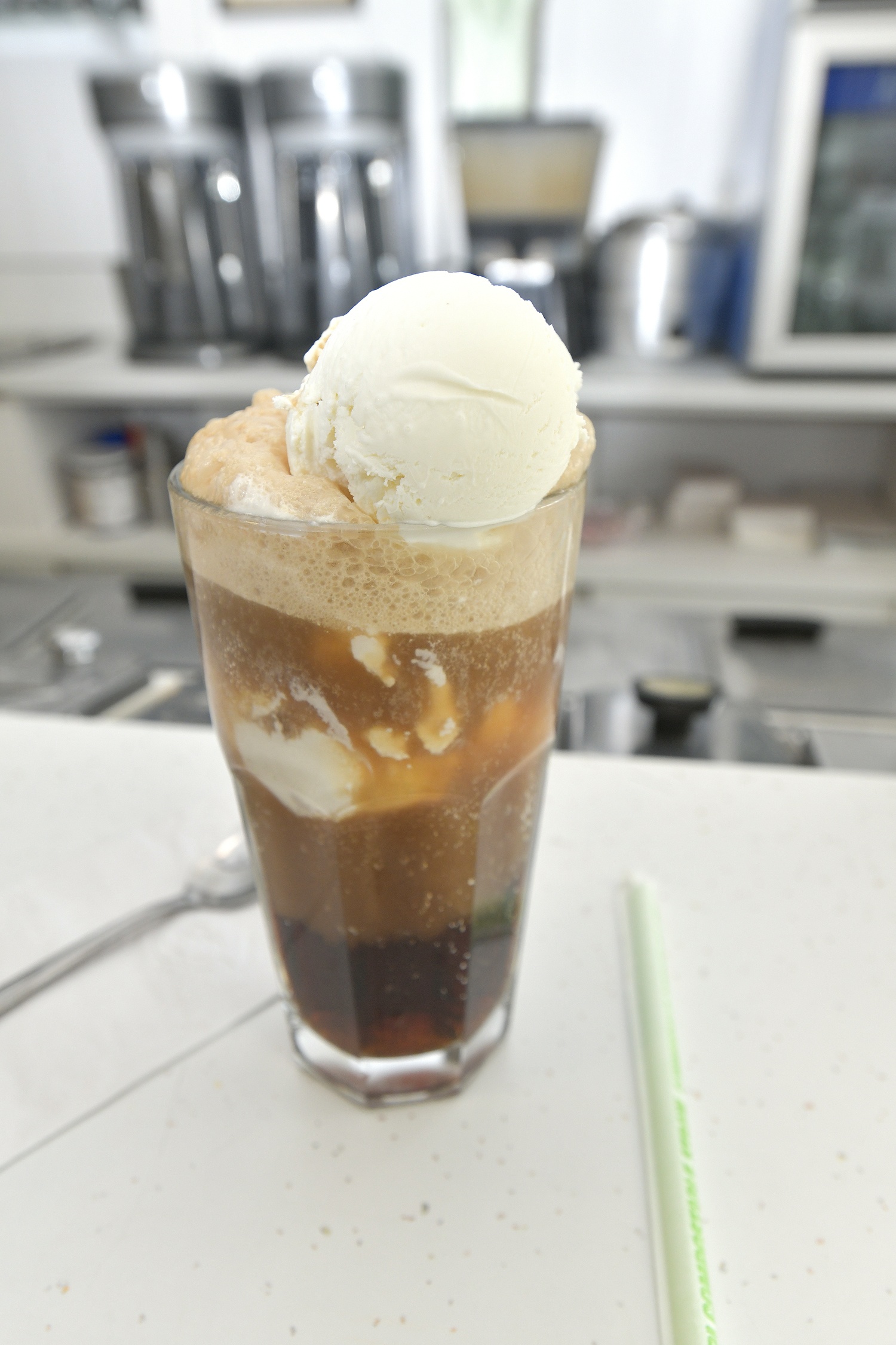 A traditional root beer float at the Candy Kitchen.  DANA SHAW