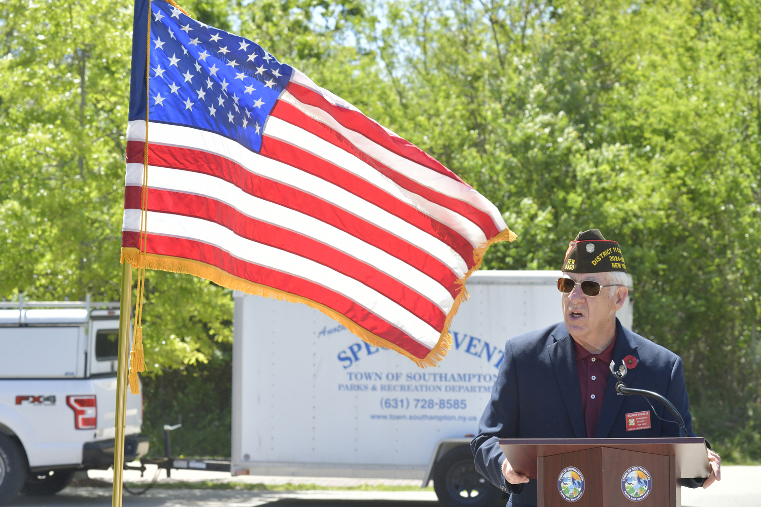 Commander of  VFW Post 5350 William Hughes.  DANA SHAW