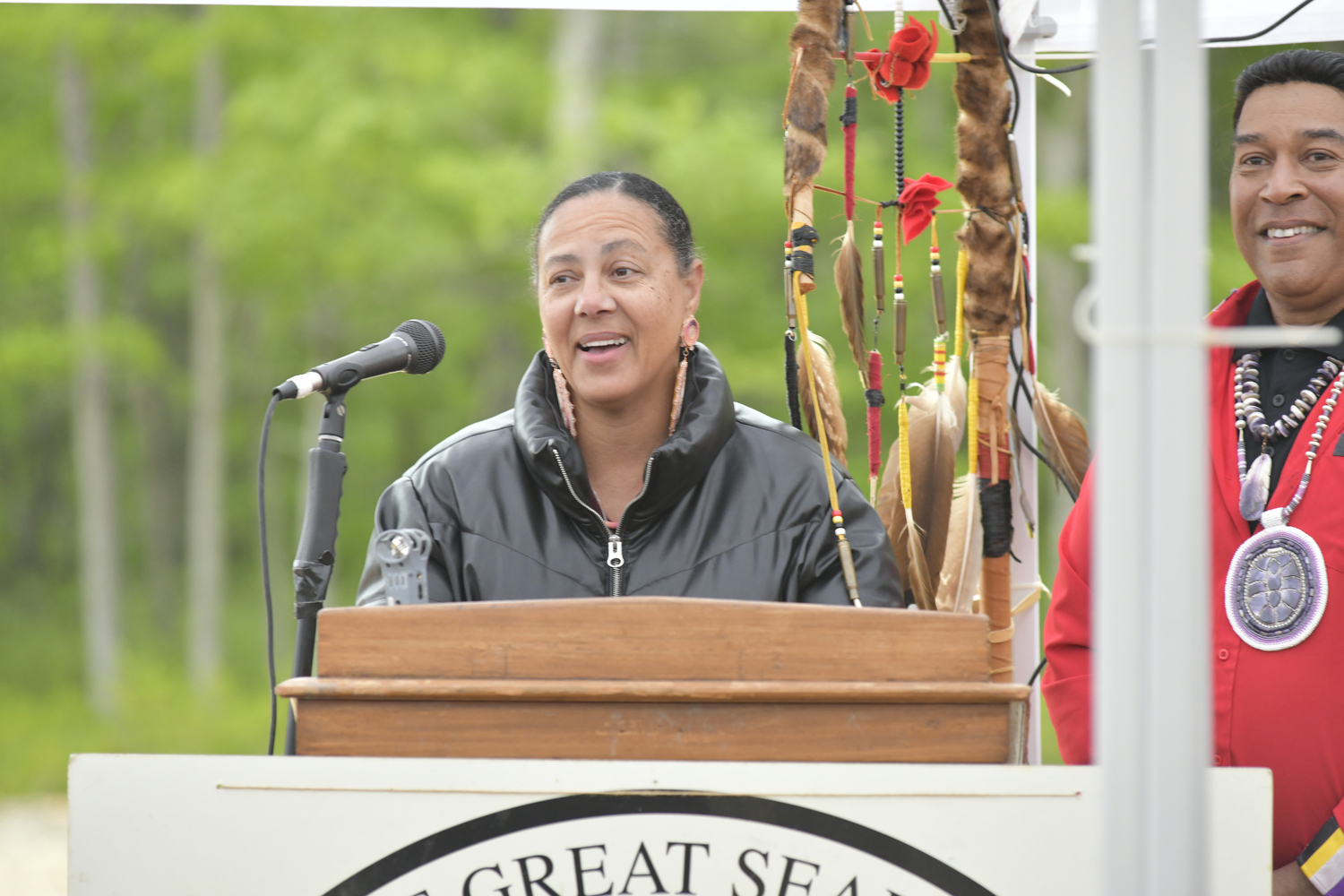 Shinnecock Council of Trustees Chairwoman Lisa Goree.  DANA SHAW