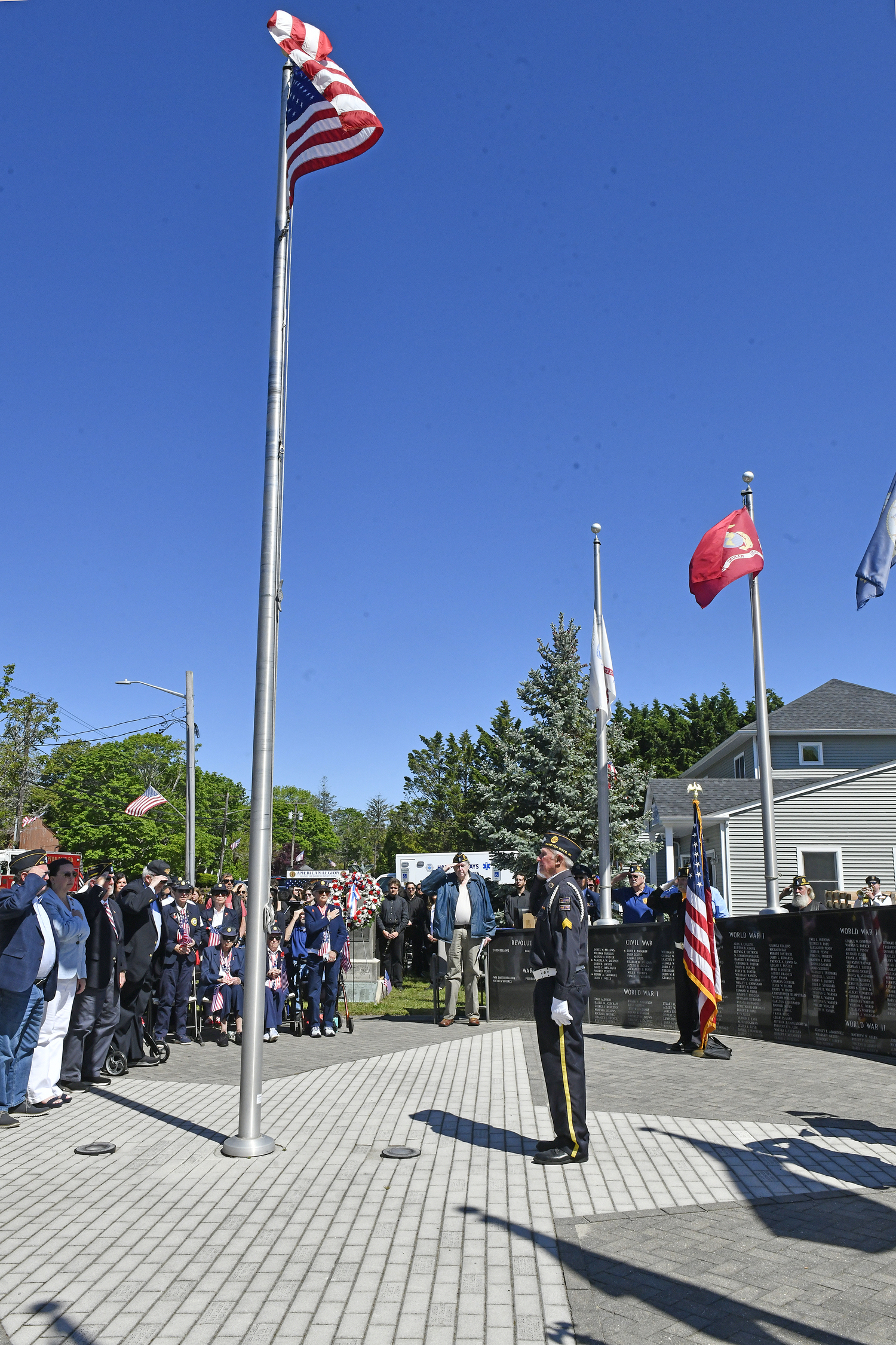 Memorial Day services in Hampton Bays on Monday.  DANA SHAW