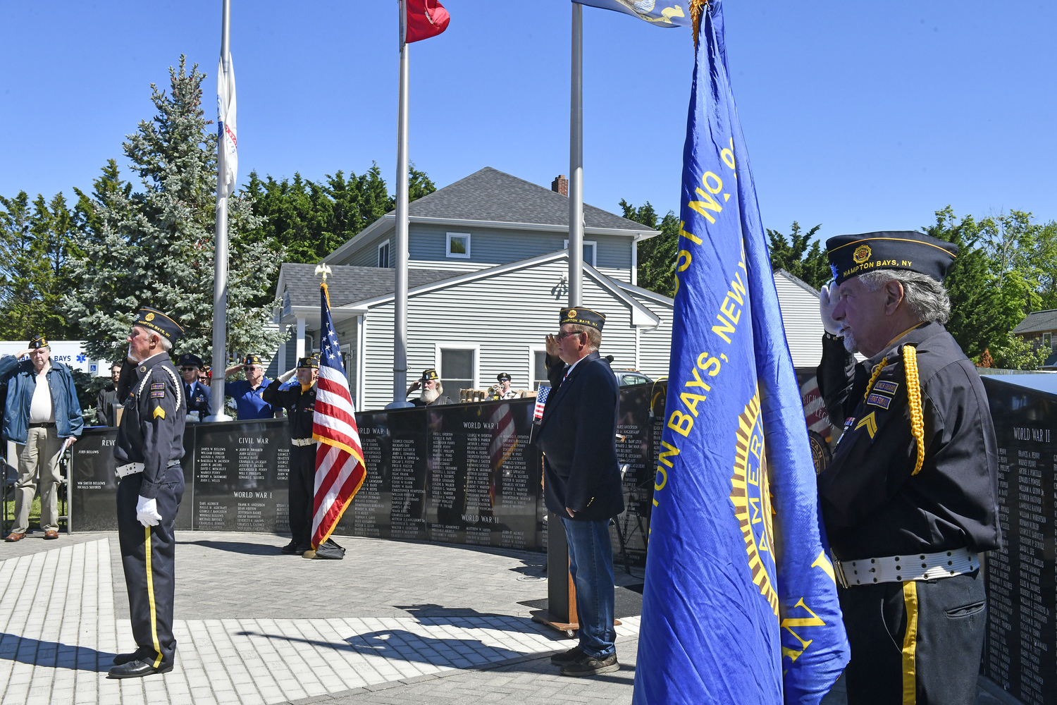 Memorial Day services in Hampton Bays on Monday.  DANA SHAW