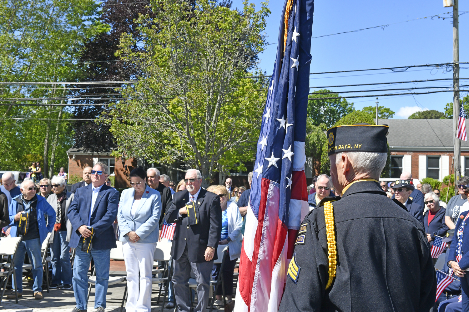Memorial Day services in Hampton Bays on Monday.  DANA SHAW