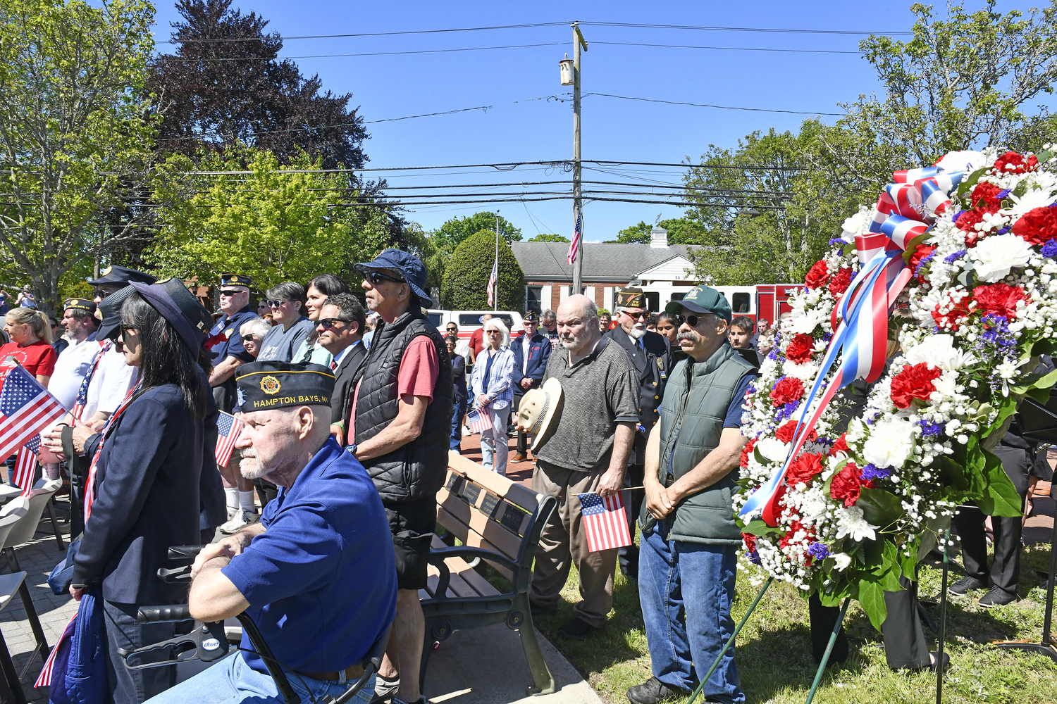 Memorial Day services in Hampton Bays on Monday.  DANA SHAW