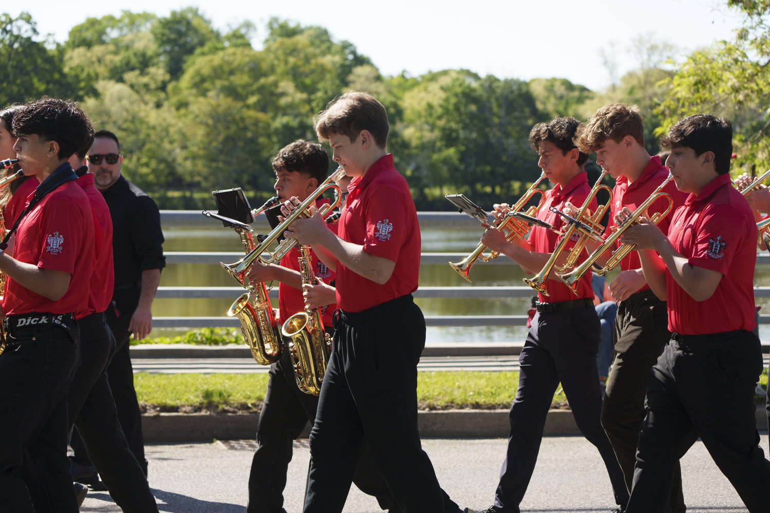 Members of the Pierson High Band took part in the Sag Harbor Village Memorial Day Parade. LORI HAWKINS PHOTOS