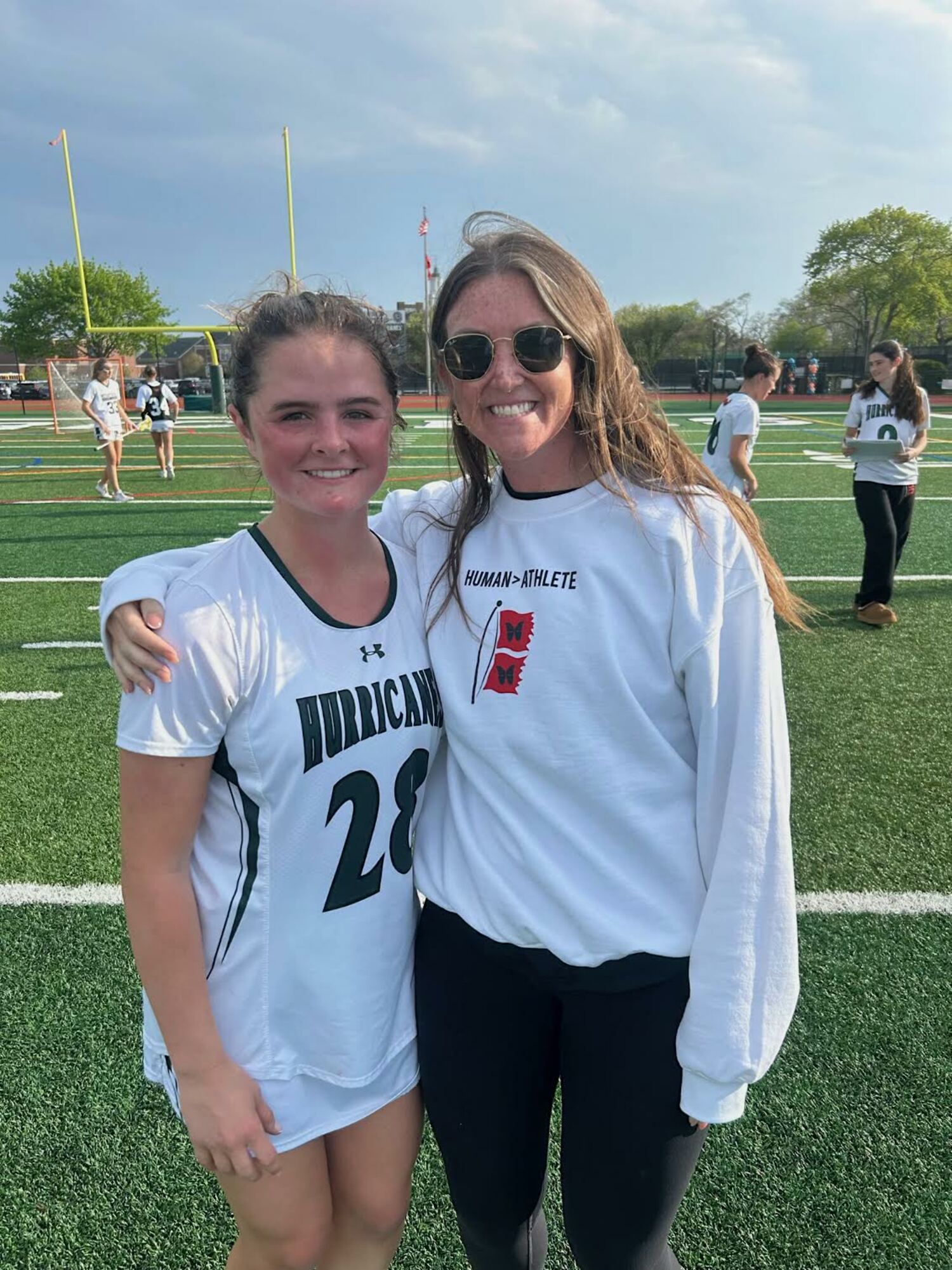 Dagny Beasley and her Morgan's Message advisor and junior varsity lacrosse coach Kaleigh Locke, a fourth grade teacher at Westhampton Beach Elementary School. KALEIGH LOCKE