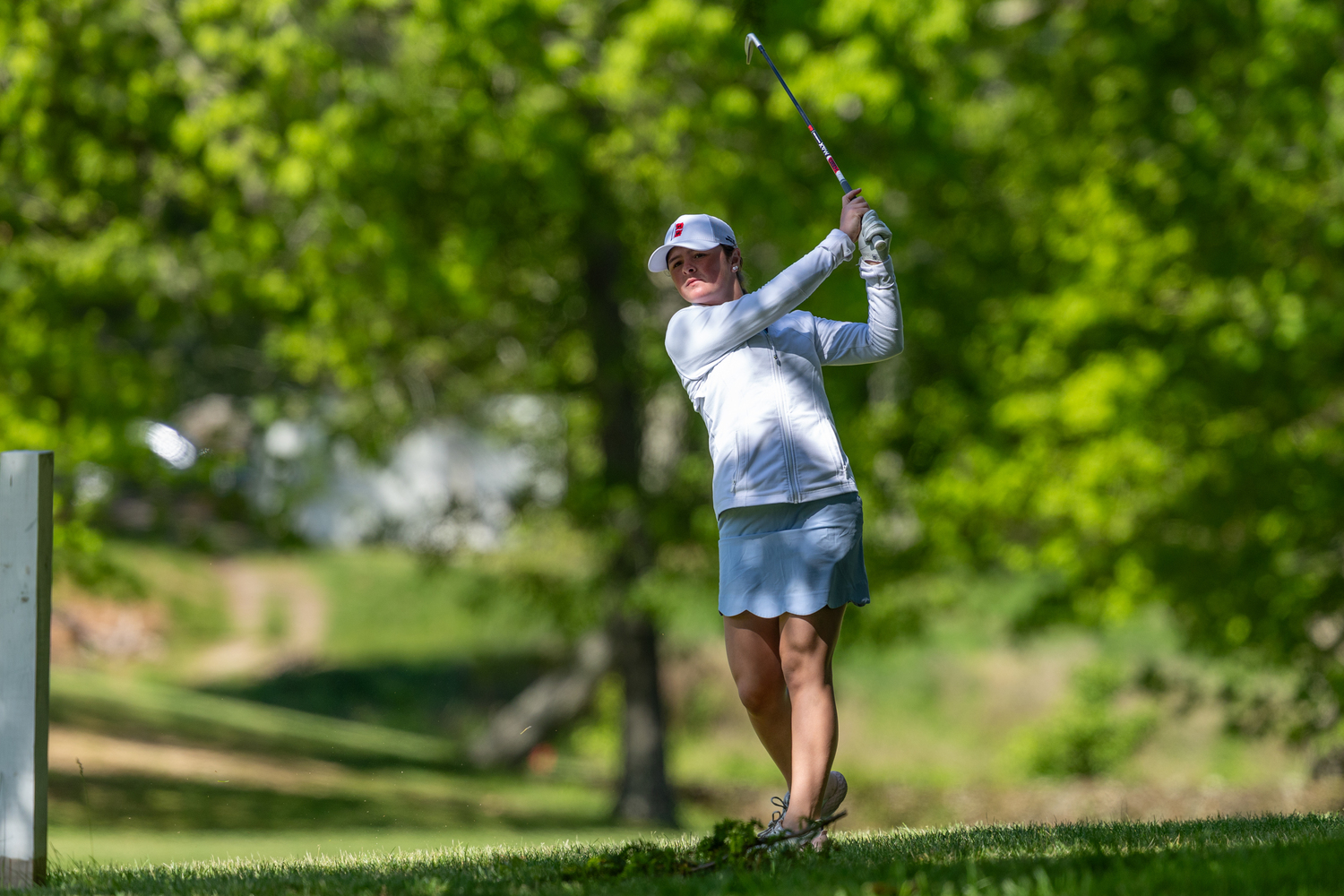 Westhampton Beach junior Dagny Beasley placed fourth at the Section XI Girls Golf Championships at Middle Island Country Club on Tuesday.   RON ESPOSITO