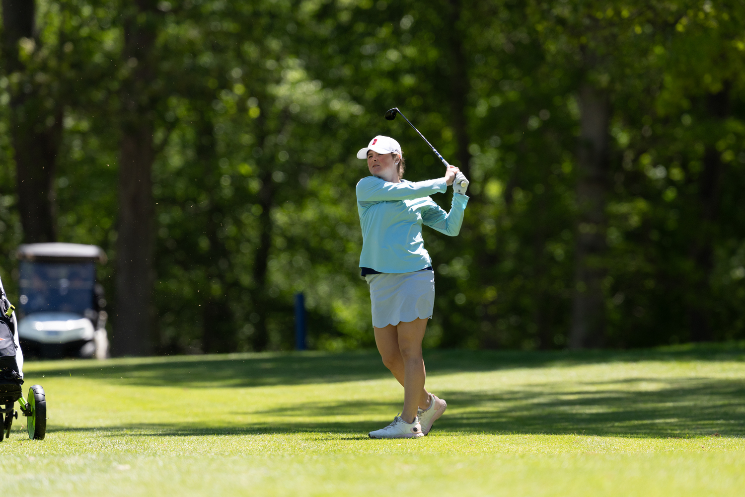 Westhampton Beach junior Dagny Beasley placed fourth at the Section XI Girls Golf Championships at Middle Island Country Club on Tuesday.   RON ESPOSITO