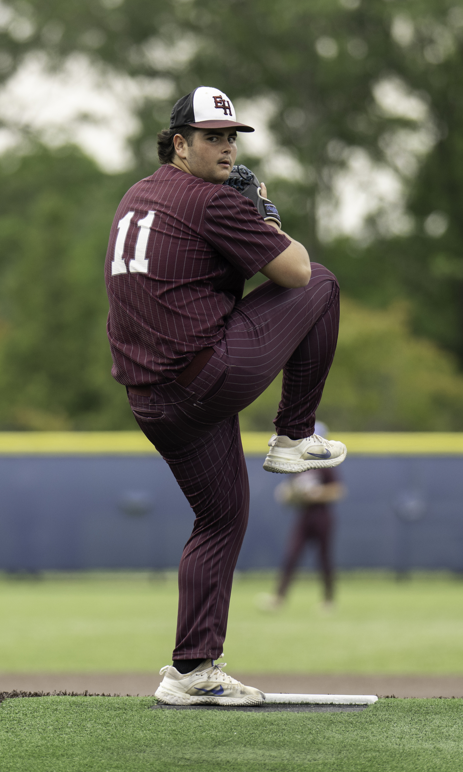 Bonac starting pitcher Trevor Meehan delivers a pitch to the plate.   MARIANNE BARNETT