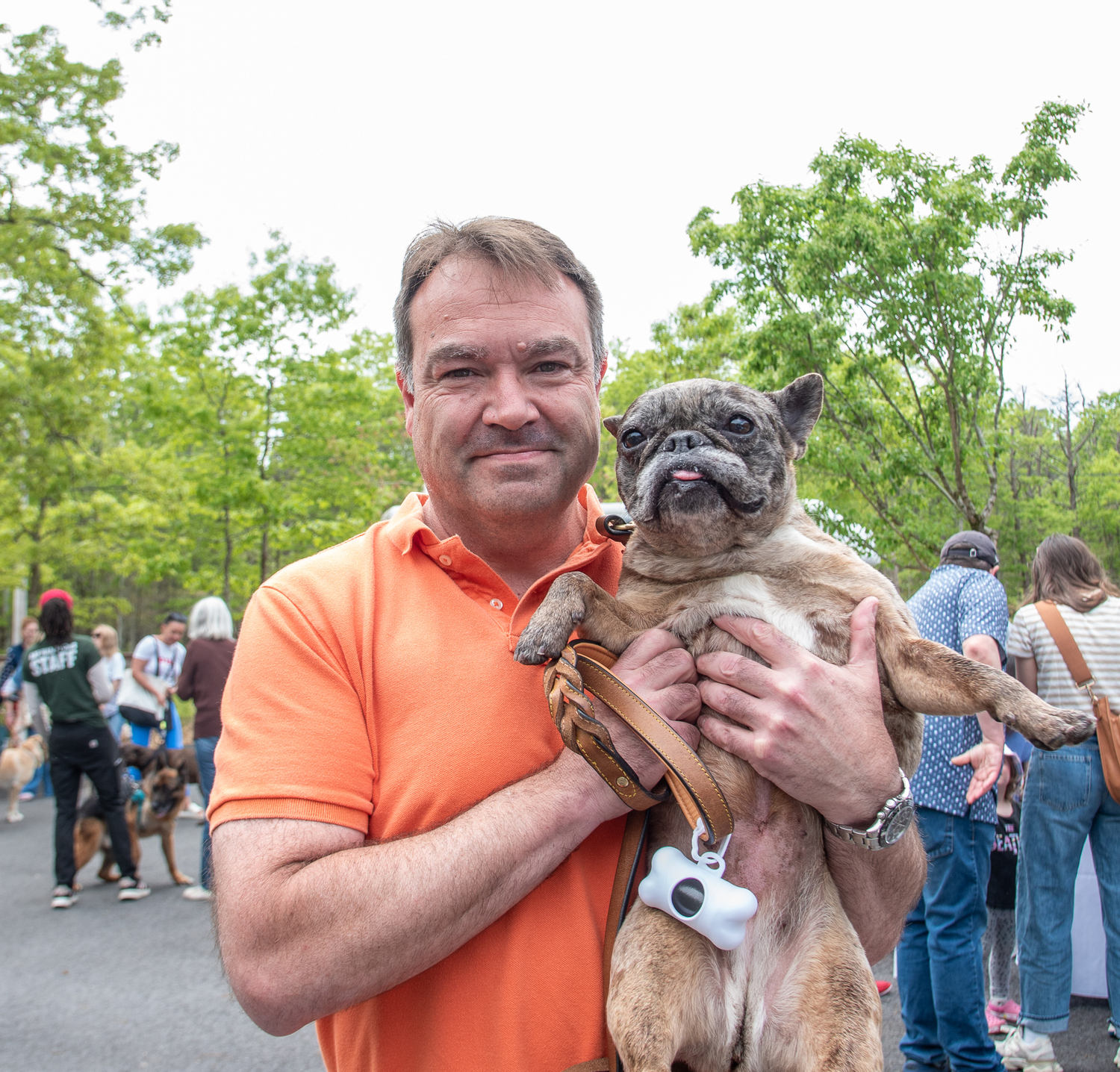 Rob Russell and Eloise At ARF's Pet Day Celebration on Saturday at the Adoption Center.  LISA TAMBURINI