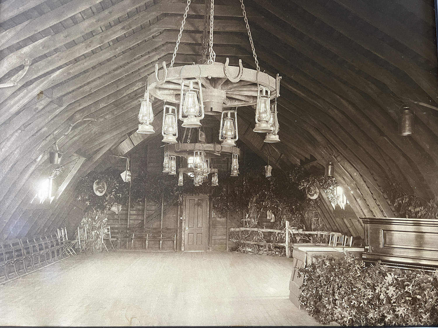 The upstairs ballroom of the Southampton Golf Club in the 20s. The ball room is no longer there.