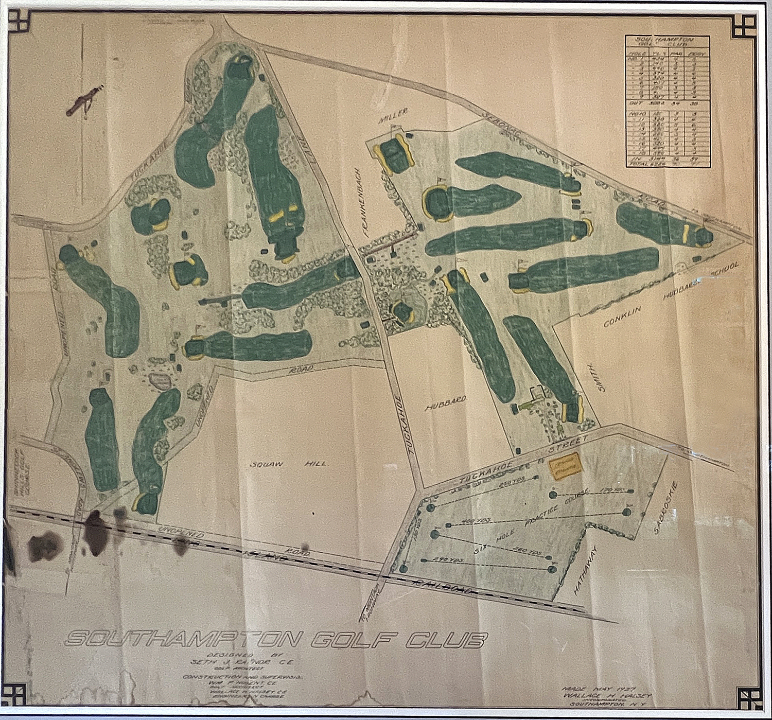 The course for the Southampton Golf Club was designed by Seth Raynor.