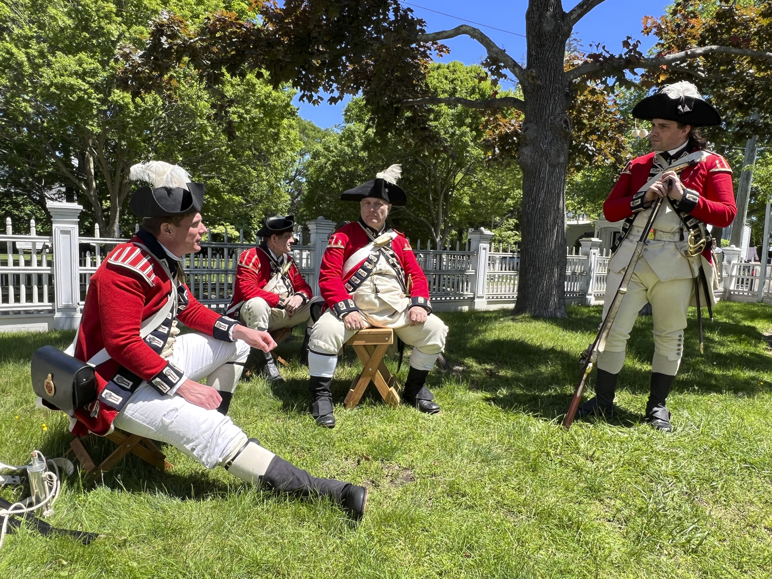 The Royal Welch Fusiliers in American at the Whaling Museum on Saturday.