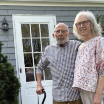 Al and Anne Algieri at their home in East Quogue. They recently retired from serving on the East Quogue Civic Association, after decades of service. CAILIN RILEY