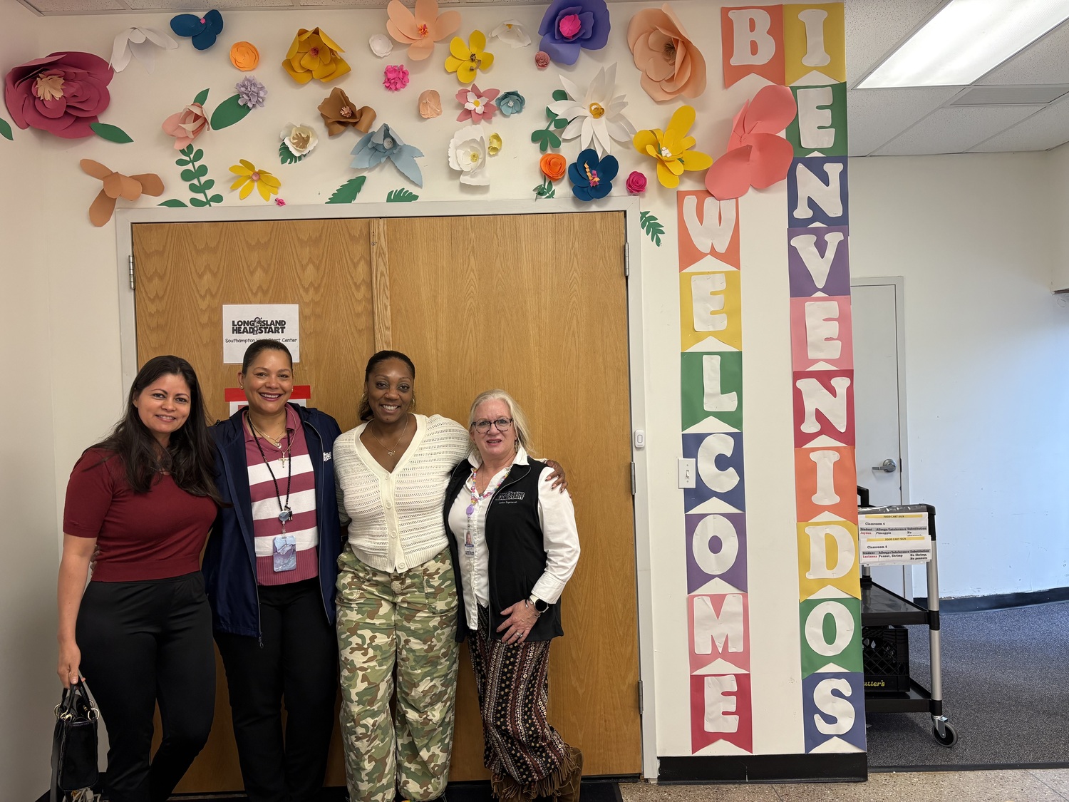 From left, parent Maria Guadron, Head Start's Associate Director of Parent/Community Involvement Ana Figueroa, parent Chaniqua Kennedy, and Southampton Head Start Center Supervisor Kristina Foster. CAILIN RILEY