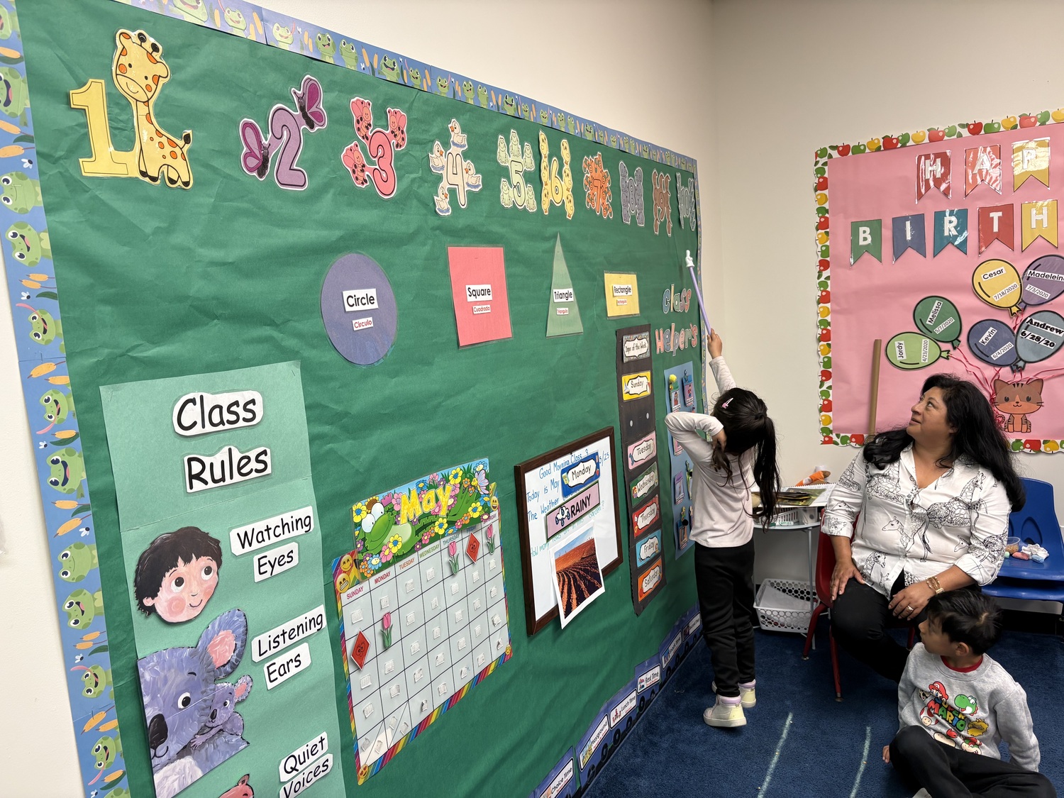 Children working on learning and recognizing numbers earlier this week at Head Start. CAILIN RILEY
