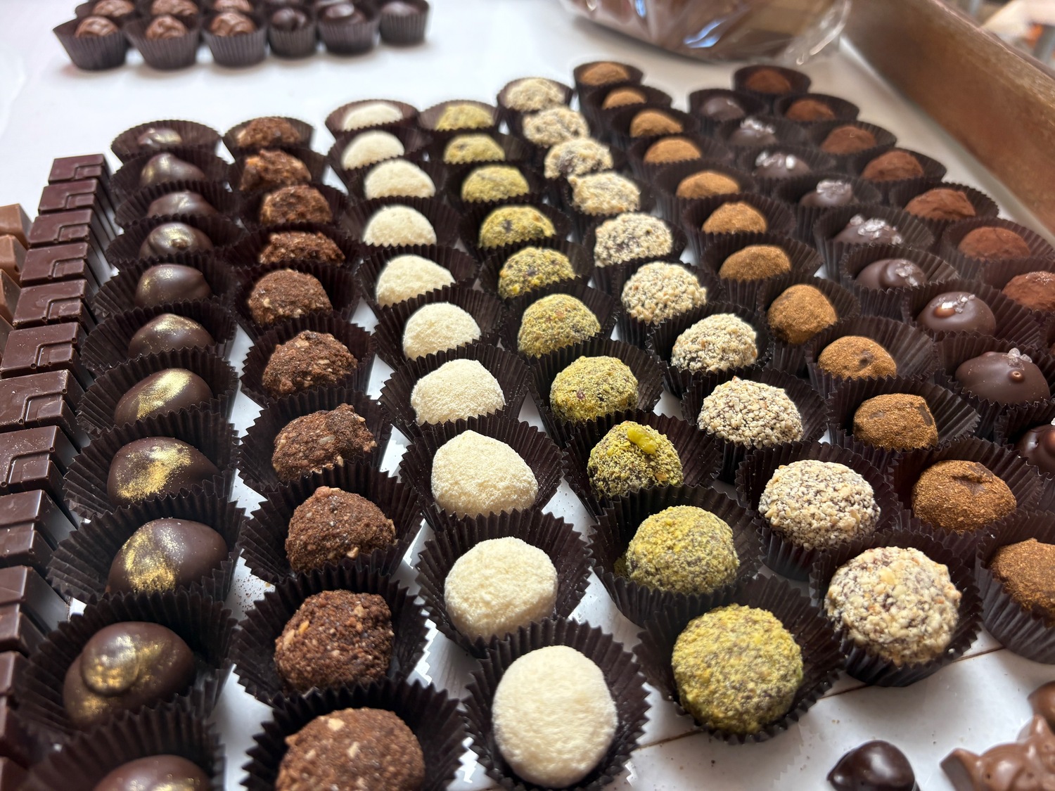 Truffles are always round, Ann Corley explained, and are named this way for their resemblance to a type of mushroom.