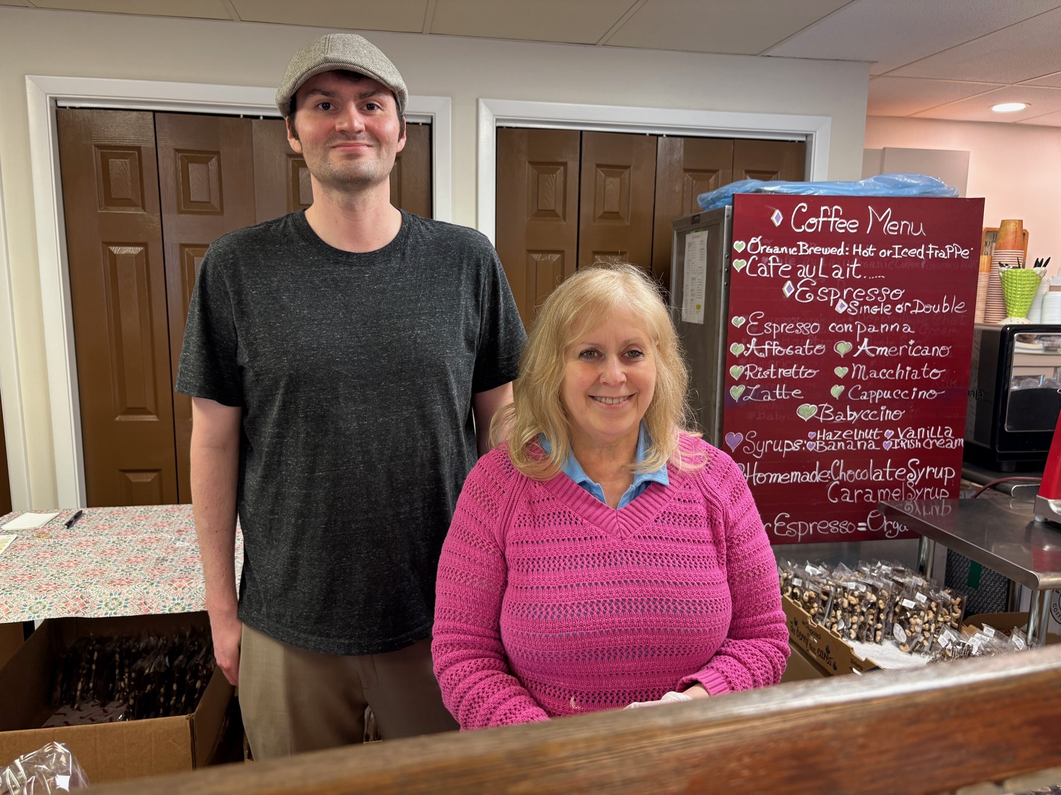Alex TK, left, and Ann Corley, right, can often be found behind the counter at the Mattituck location.