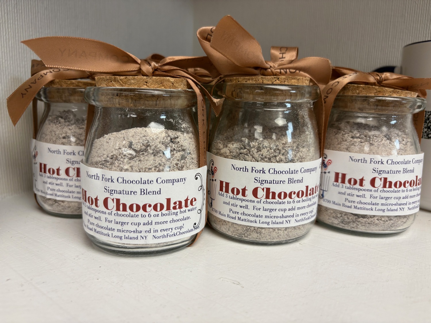 Hot chocolate mix in a jar makes a great gift for special occasions.