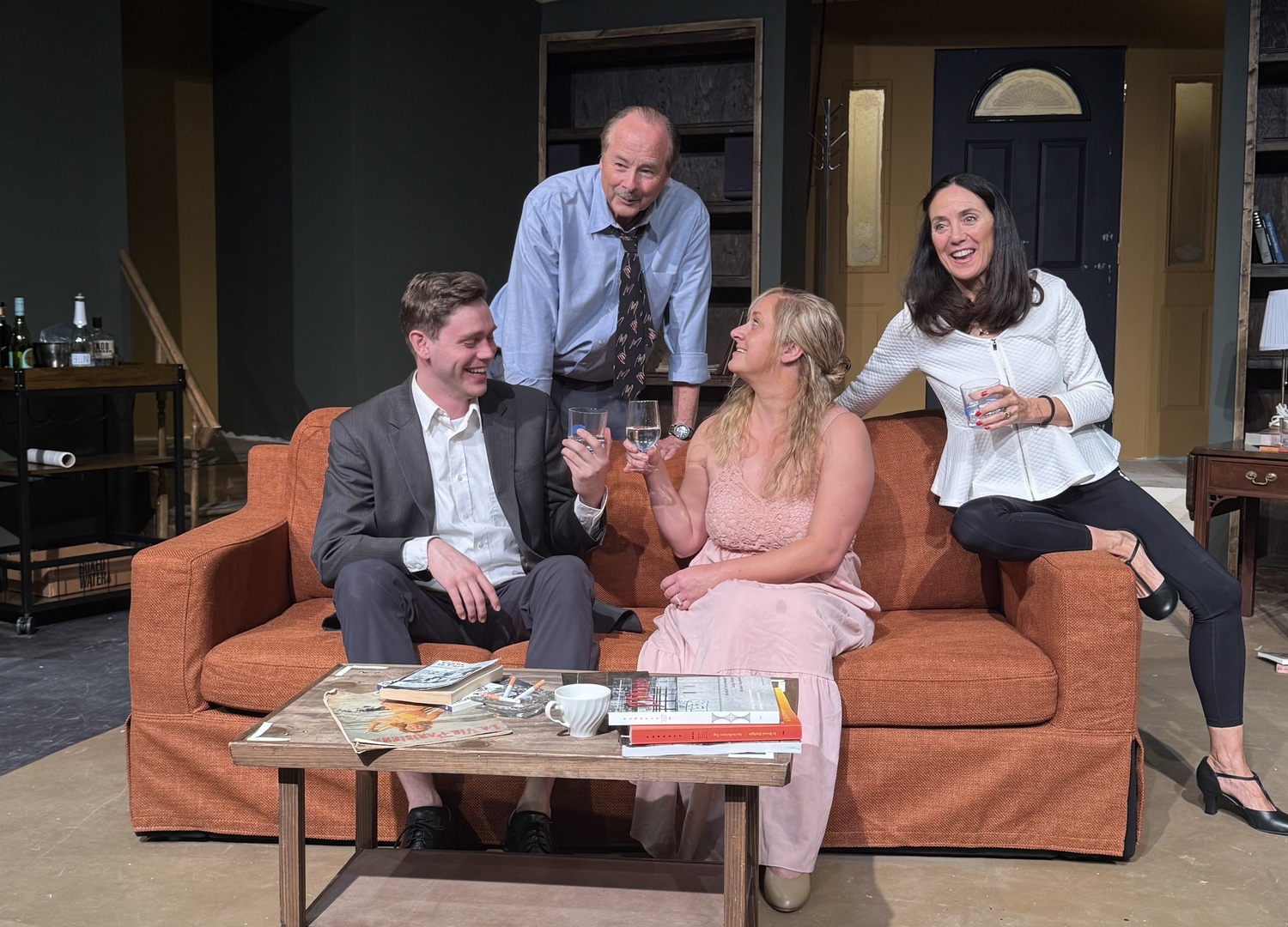 Cameron Eastland, Andrew Botsford, Amanda Griemsmann and Rosemary Cline in rehearsals for HTC's upcoming production of Edward Albee's 