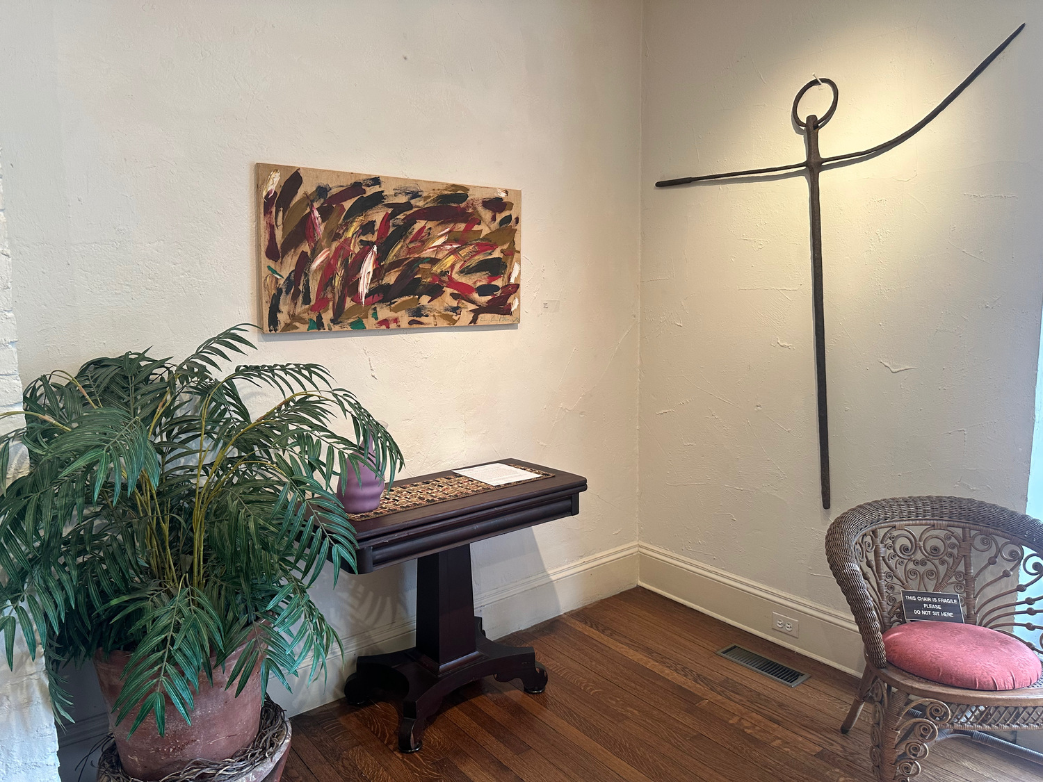 An installation view of Eric Haze's painting 
