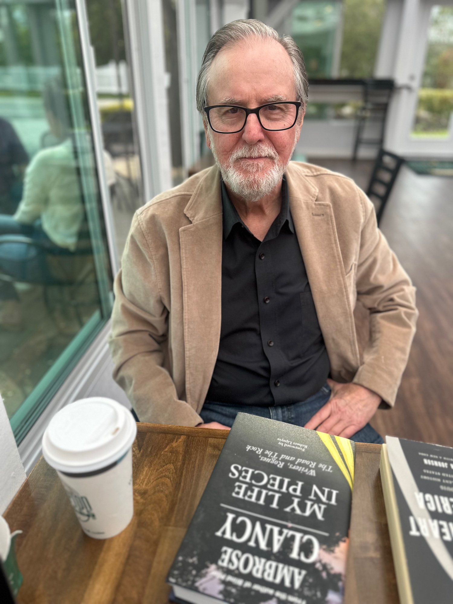 Ambrose Clancy with his new book 