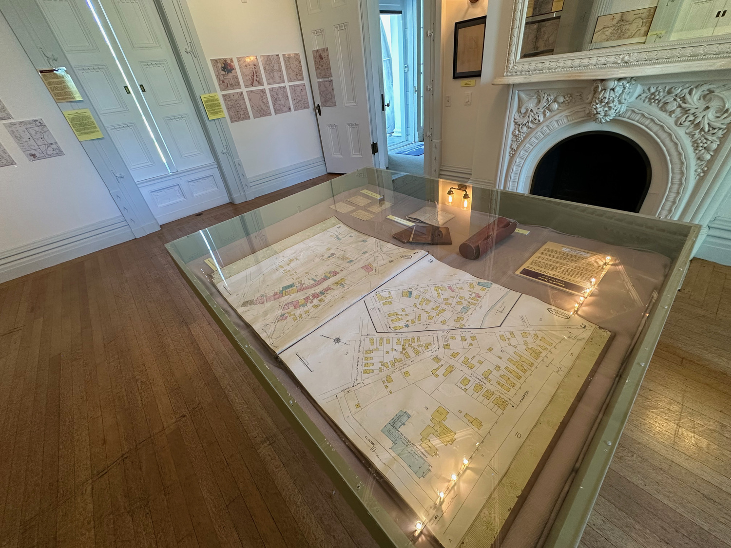 A view of the map exhibit on view at the Sag Harbor Whaling Museum. ANNETTE HINKLE