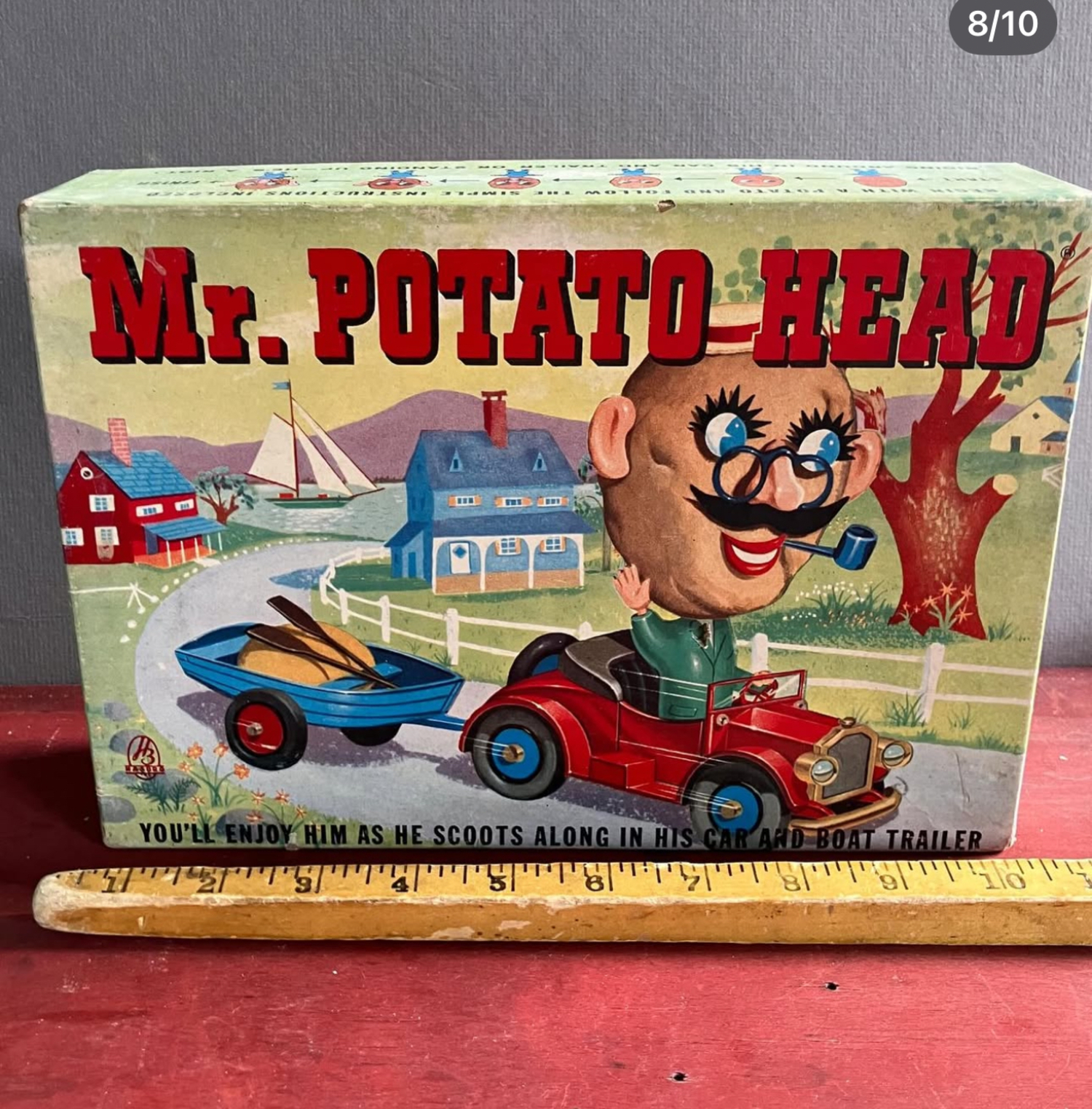 An early Mr. Potato Head toy.