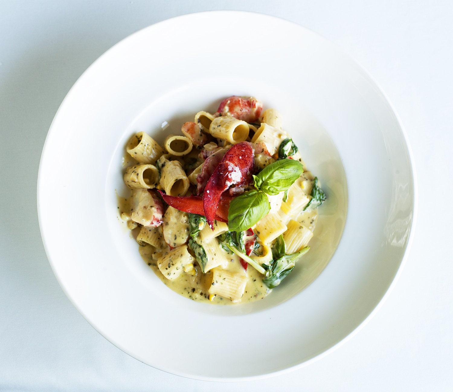 Lobster rigatoni is on the menu at The Beacon in Sag Harbor, which opens for the season on Wednesday, May 14. JASON PENNEY