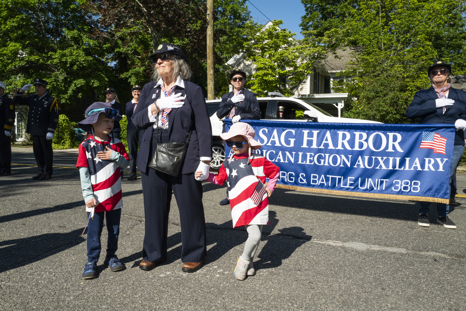 American Legion Auxiliary member Cathy Worwetz was accompanied by her grandchildren, Jacob and Allie Falkowski. LORI HAWKINS PHOTOS