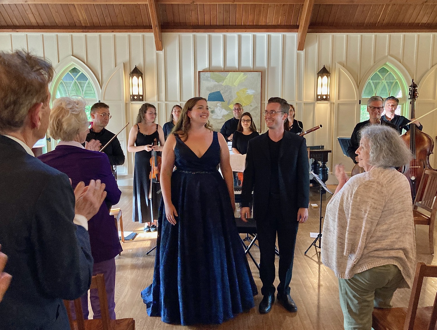 Logan Souther and Greer Lyle during a performance at St. Luke's Episcopal Church in 2024. KYRIL BROMLEY