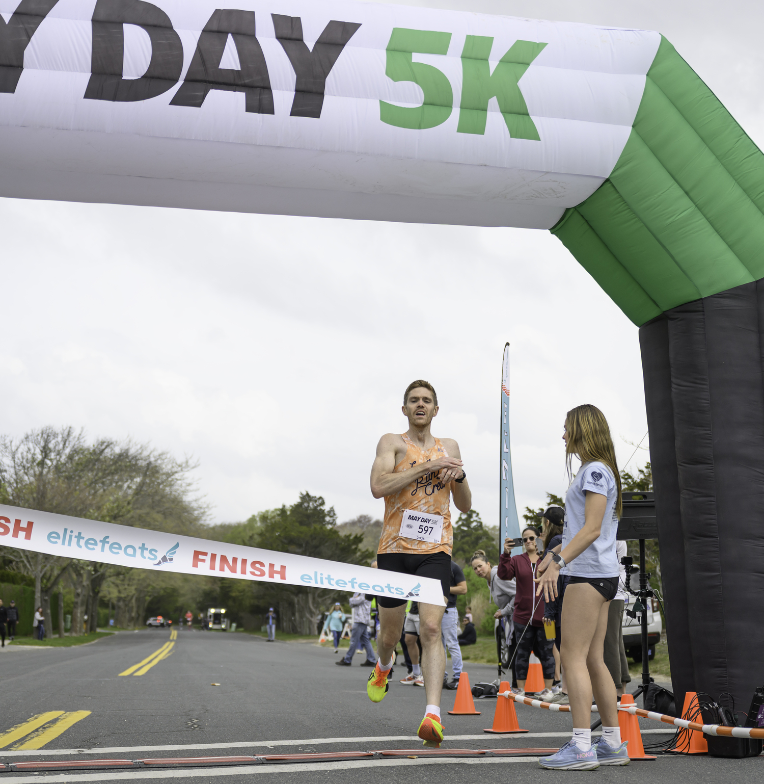 Tim Lynch won Sunday's May Day 5K.  MARIANNE BARNETT