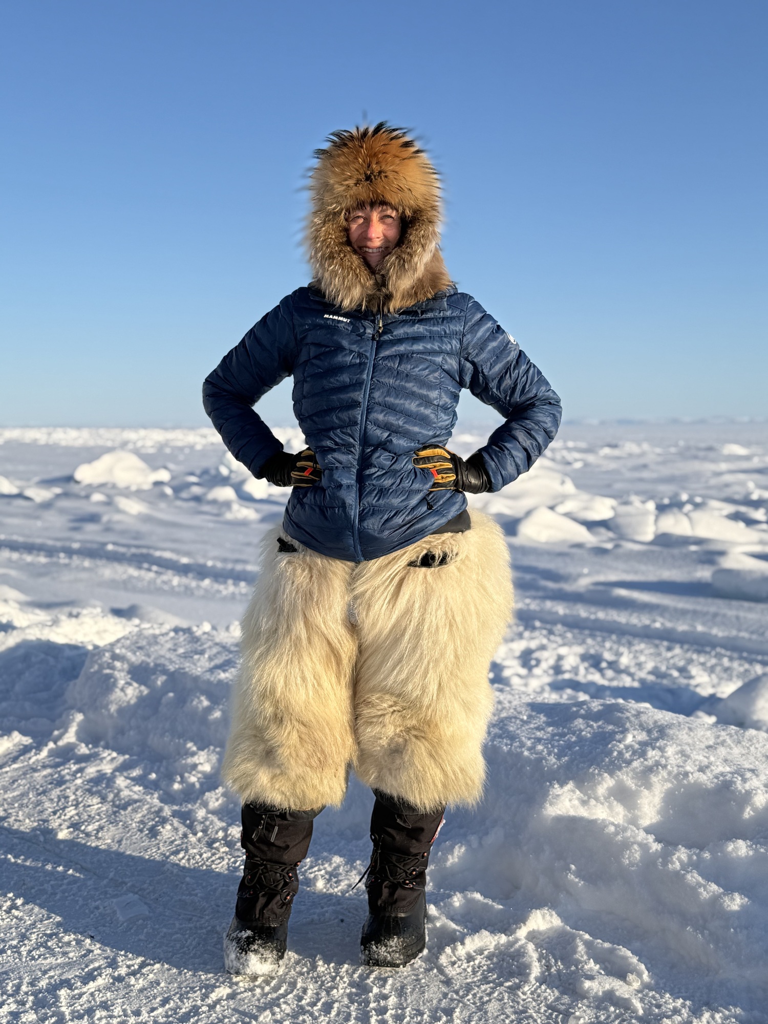 Marianne Barnett sports polar bear pants. MARIANNE BARNETT