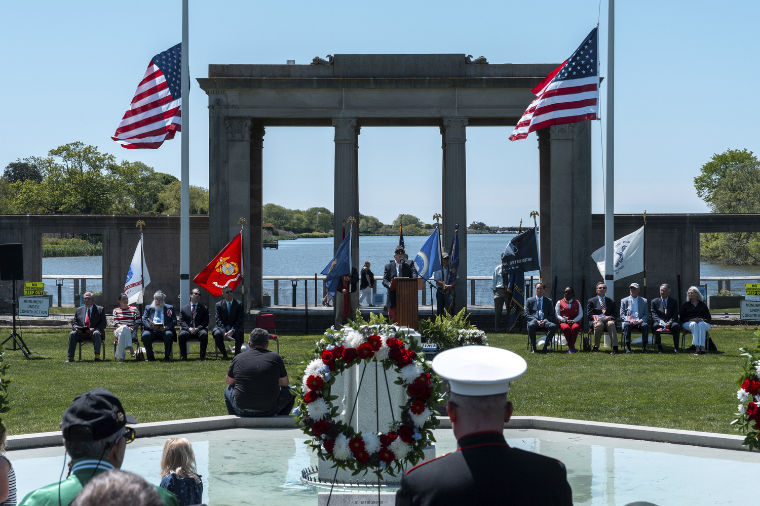 Memorial Day services in Agawam Park on Monday in Southampton Village.   RON ESPOSITO
