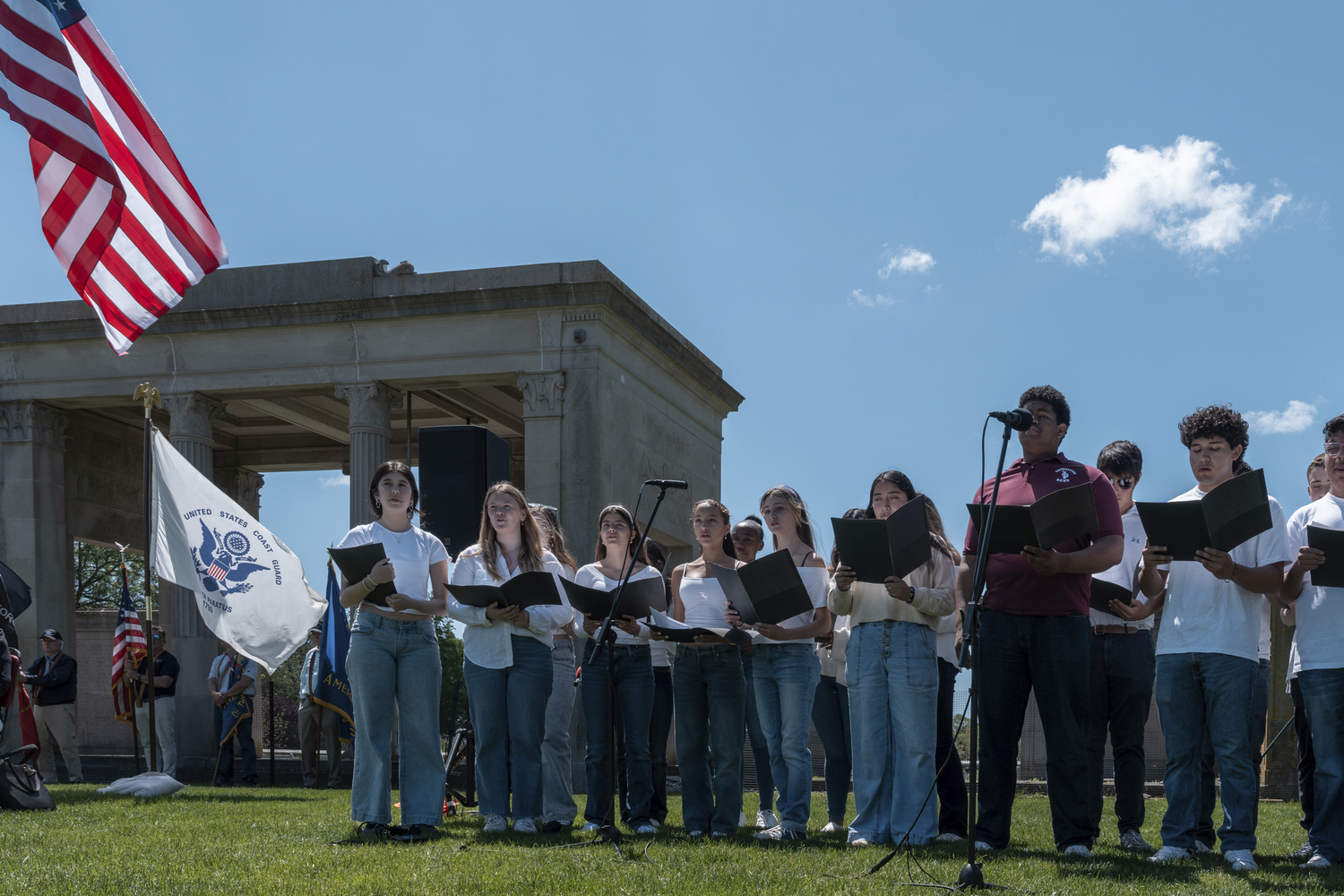 Memorial Day services in Agawam Park on Monday in Southampton Village.   RON ESPOSITO