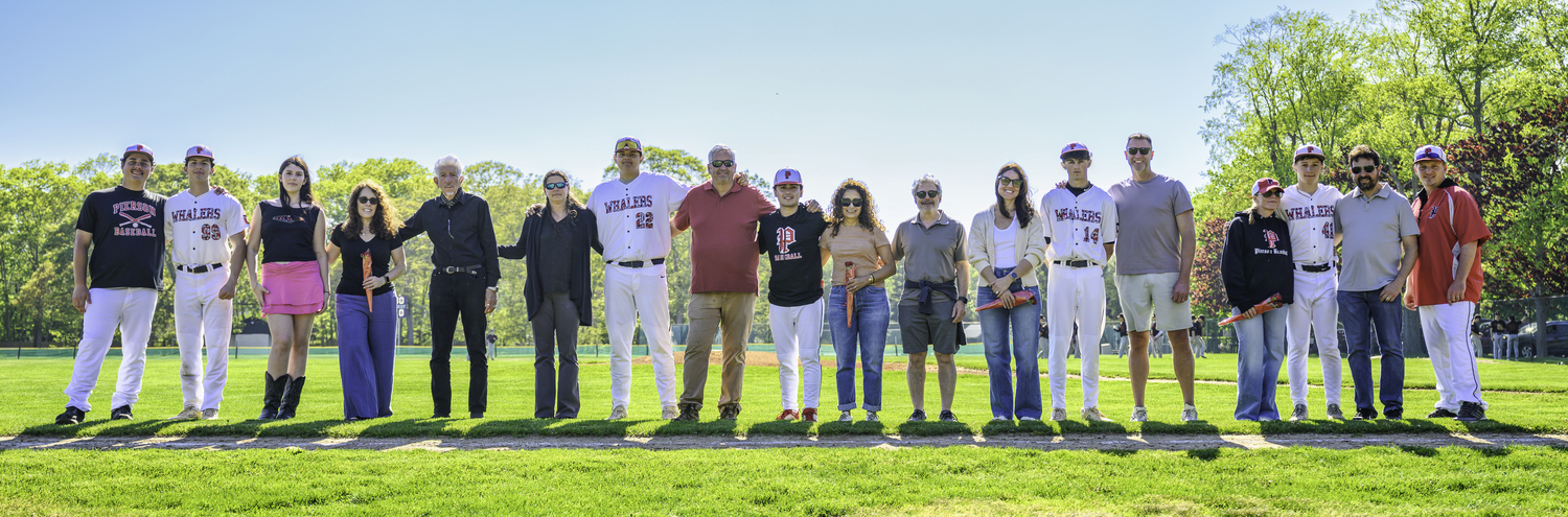 Pierson seniors, and their families, included Lucas Iulo (99), Paul Roesel, Max Krotman, Braeden Mott and Andy Wayne.   MARIANNE BARNETT