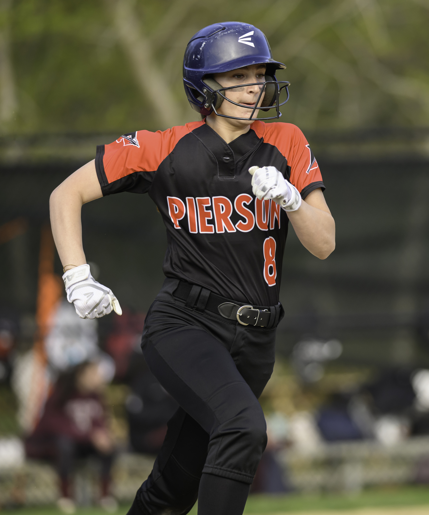 Sofia Zappola heads to first after a base hit.   MARIANNE BARNETT