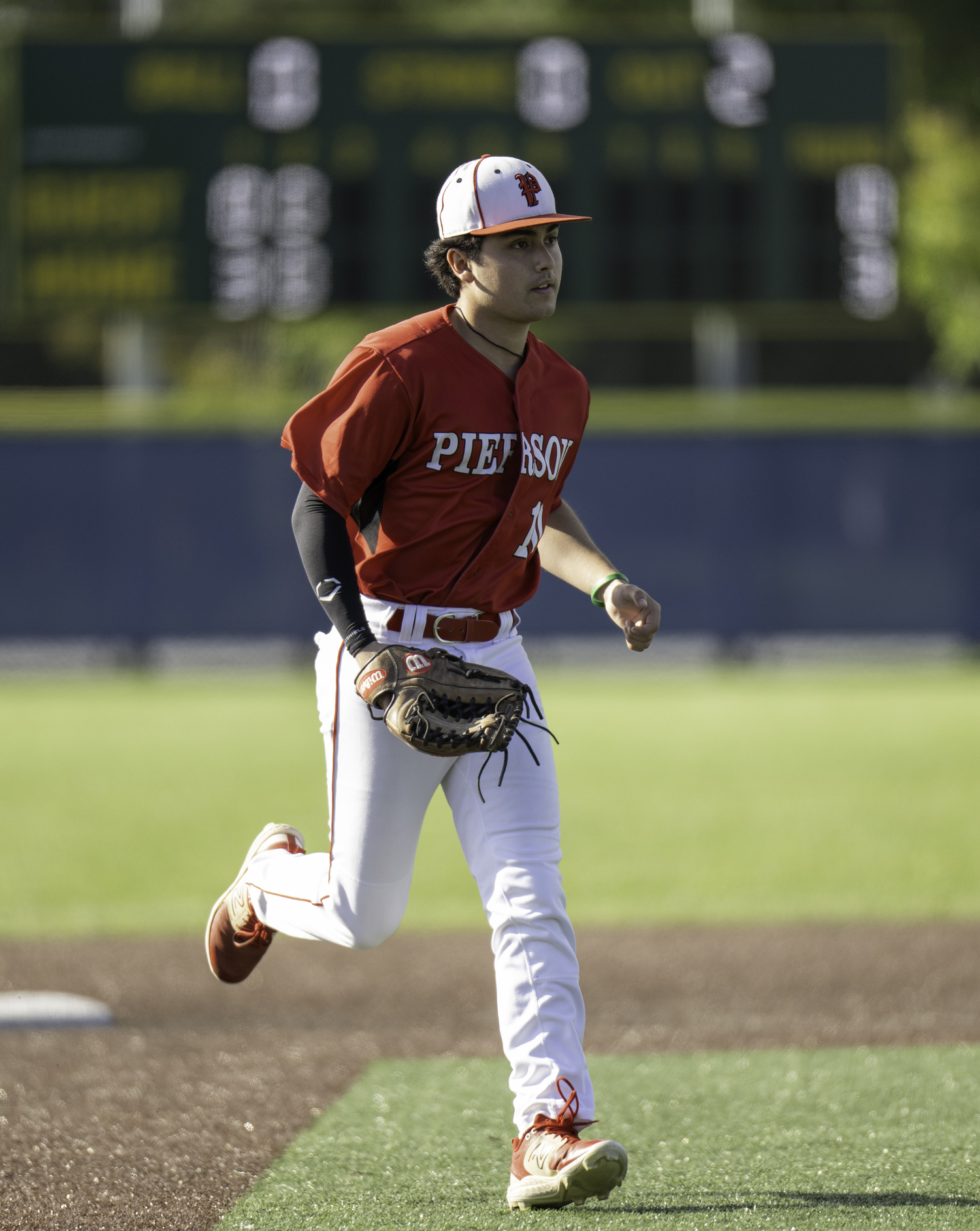 Senior center fielder Max Krotman caught two pop flys in the second inning. MARIANNE BARNETT