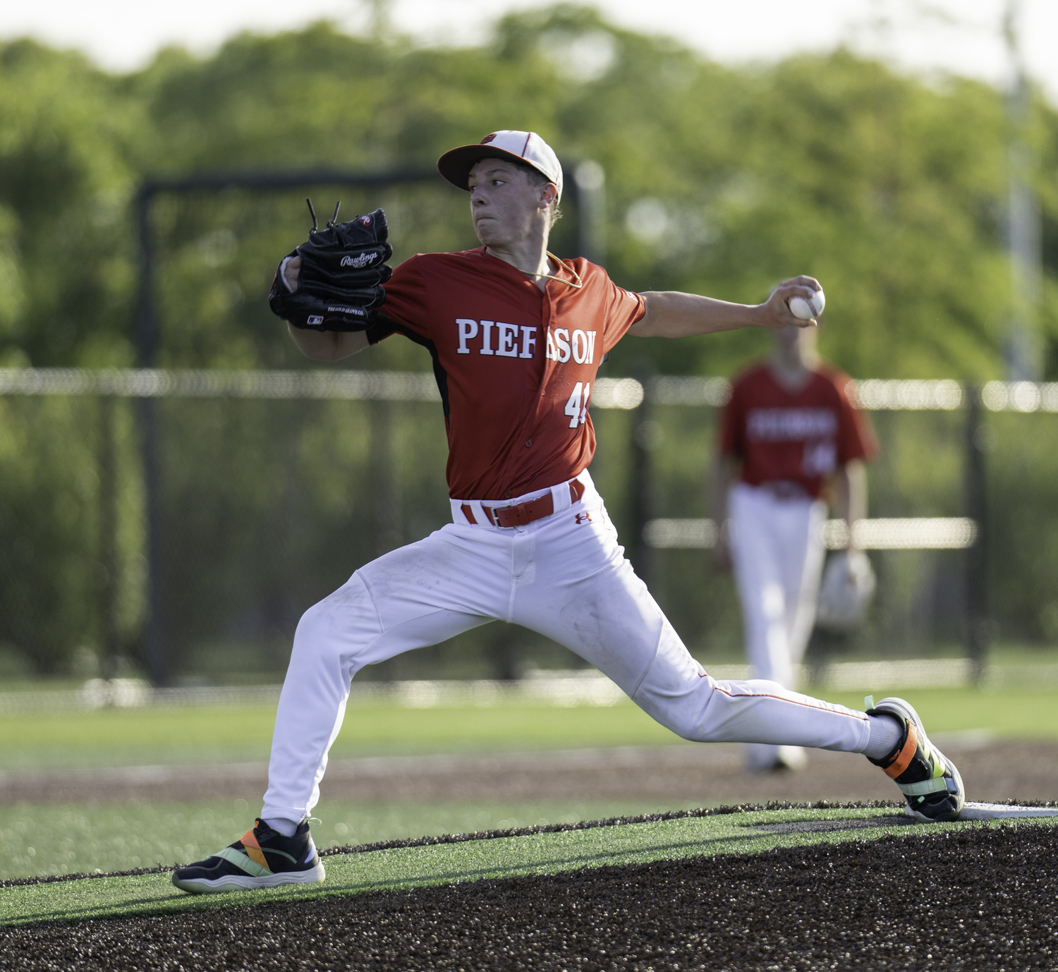 Andy Wayne started on the mound for Pierson in game one of the Suffolk County Class B Championship on Monday.   MARIANNE BARNETT