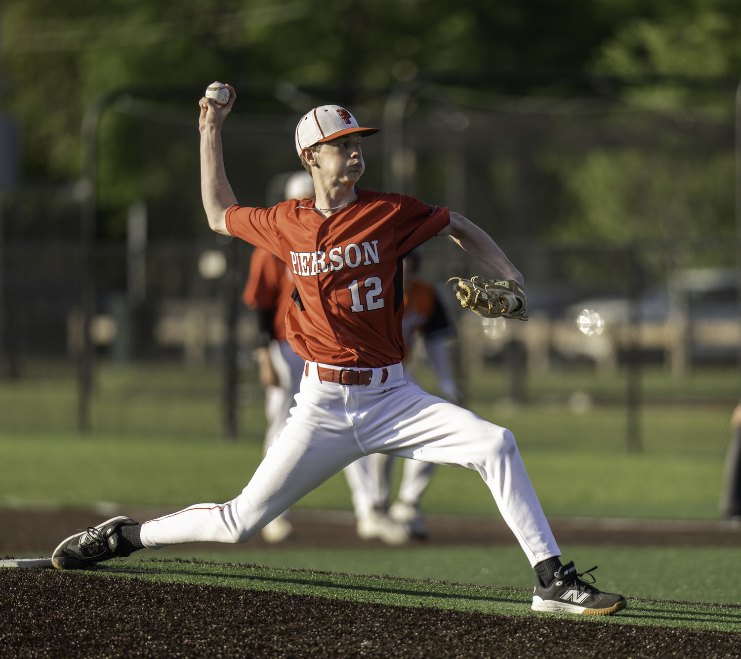 Finlay Panton pitches in relief of starting pitcher Andy Wayne.  MARIANNE BARNETT