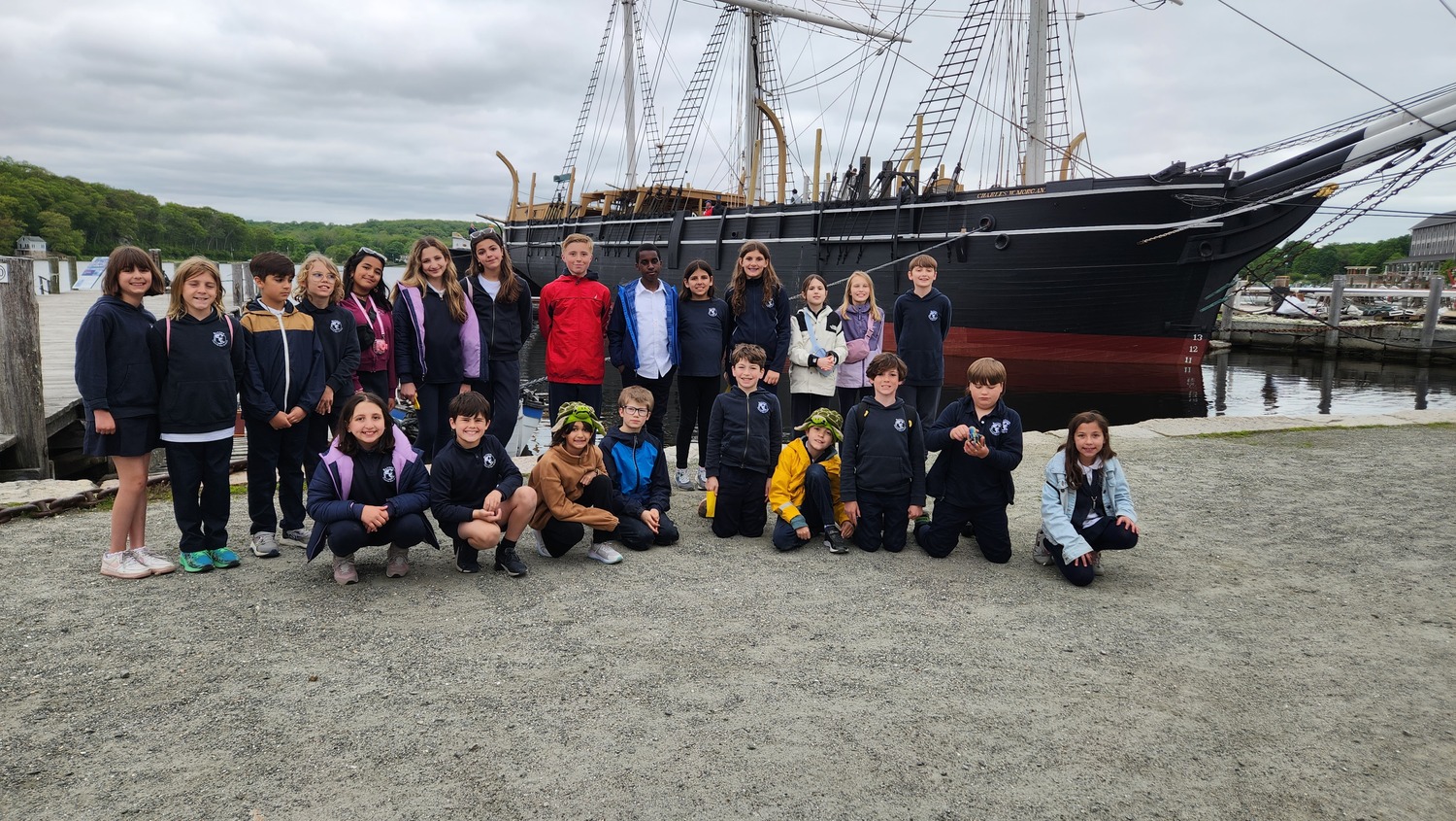 Students and staff from Raynor Country Day School visited Mystic, CT, last week.  Upon arrival, the group visited the Mystic Aquarium and then explored Mystic Seaport.  In addition to visiting the many shops and businesses on the seaport boardwalk, the group boarded the historic Charles W. Morgan.  The group explored the restored 1841 whaleship from the bottom bunk to the top mast.  Following the full-day adventure, the group boarded the ferry and headed back to Long Island. COURTESY RAYNOR COUNTRY DAY SCHOOL