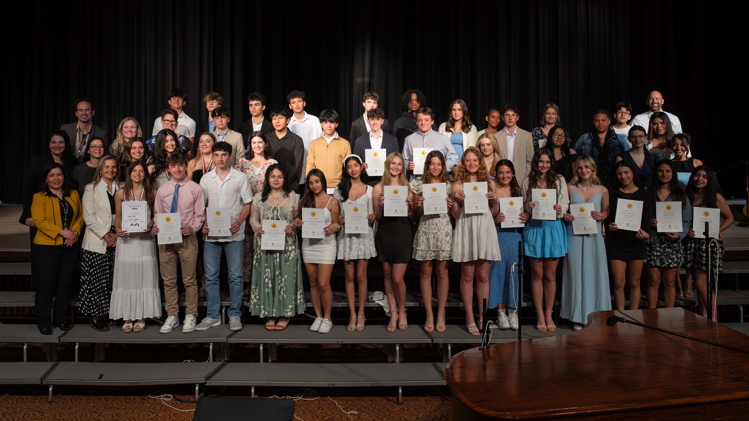 Southampton High School recently inducted 54 new members into its world language honor societies. COURTESY SOUTHAMPTON SCHOOL DISTRICT