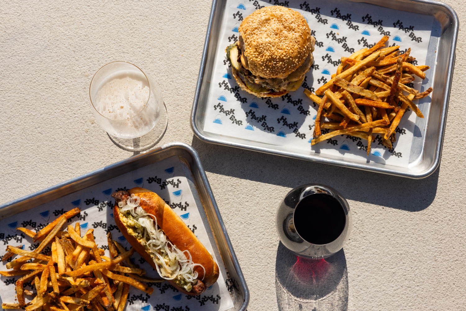 Shark Bar Montauk's menu is filled with roadside classics like lobster rolls and burgers. MICHELLE MCSWAIN