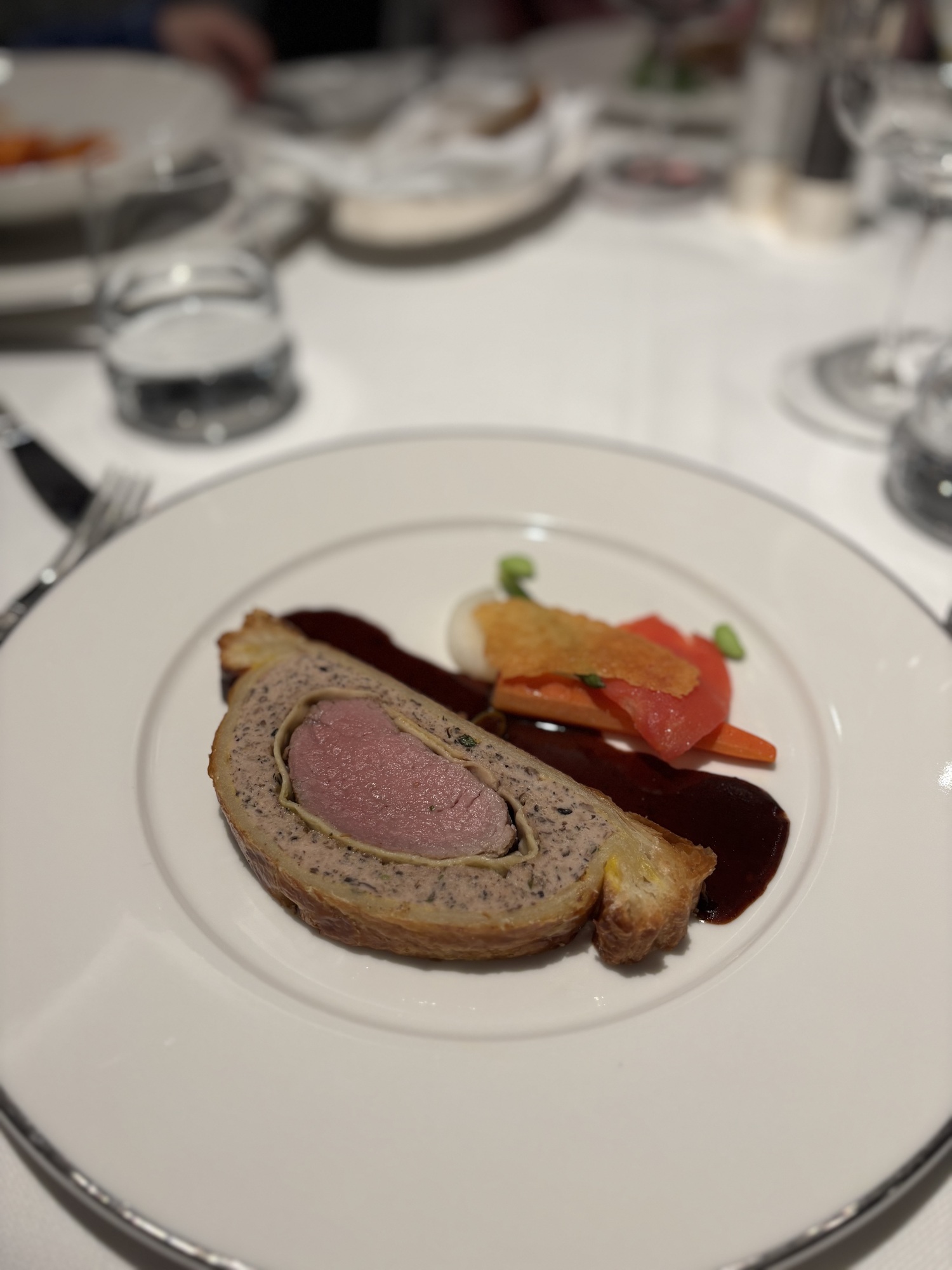 Veal Wellington, aboard the Explora II. Hannah Selinger photo