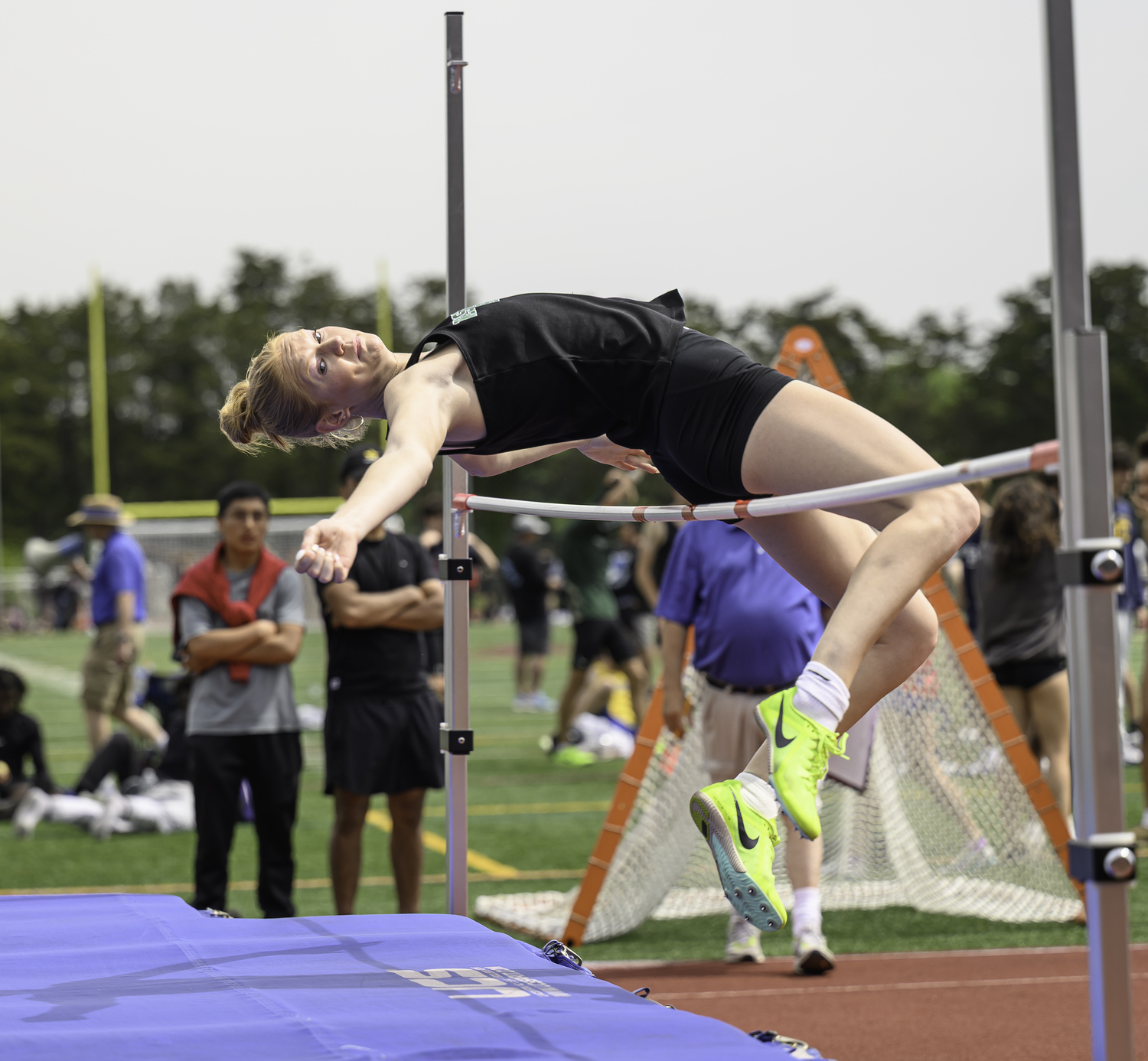 Emilia Hill of Westhampton Beach placed fourth ni the high jump.   MARIANNE BARNETT