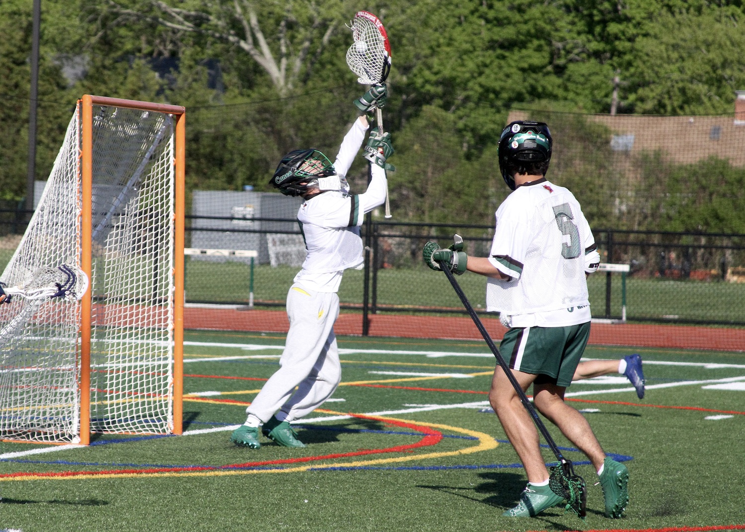 Senior Charlie Beasley reaches for the ball. DESIRÉE KEEGAN