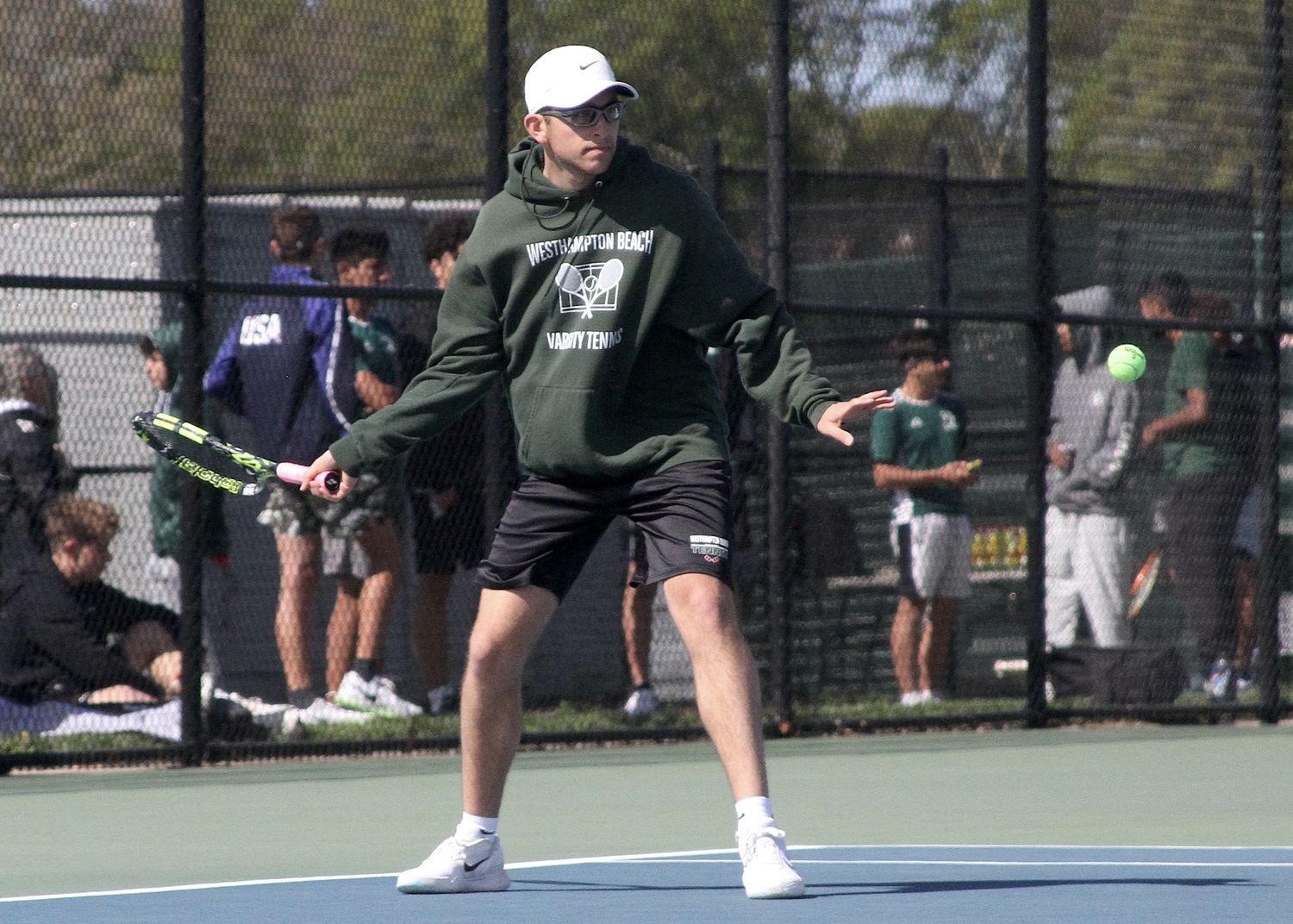 Senior Giancarlo Volpe waits for the ball to drop. DESIRÉE KEEGAN