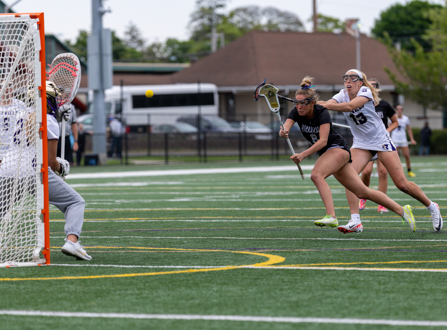 Junior attack Ava Derby delivers a goal off a free position. RON ESPOSITO