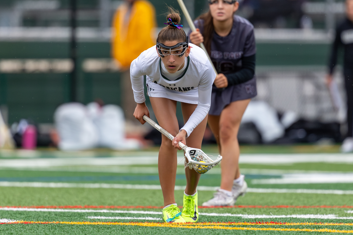 Seventh-grade attack Mackenzie Klammer waits for the whistle on a free position. RON ESPOSITO