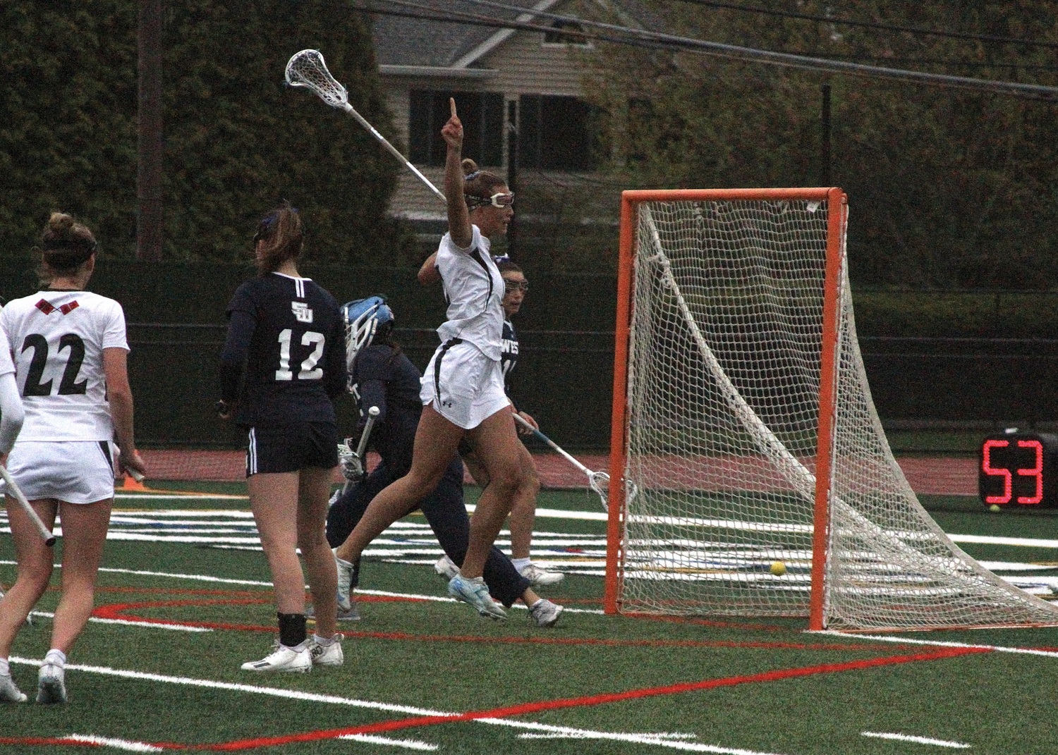 Senior midfielder Reese King celebrates a goal scored. DESIRÉE KEEGAN