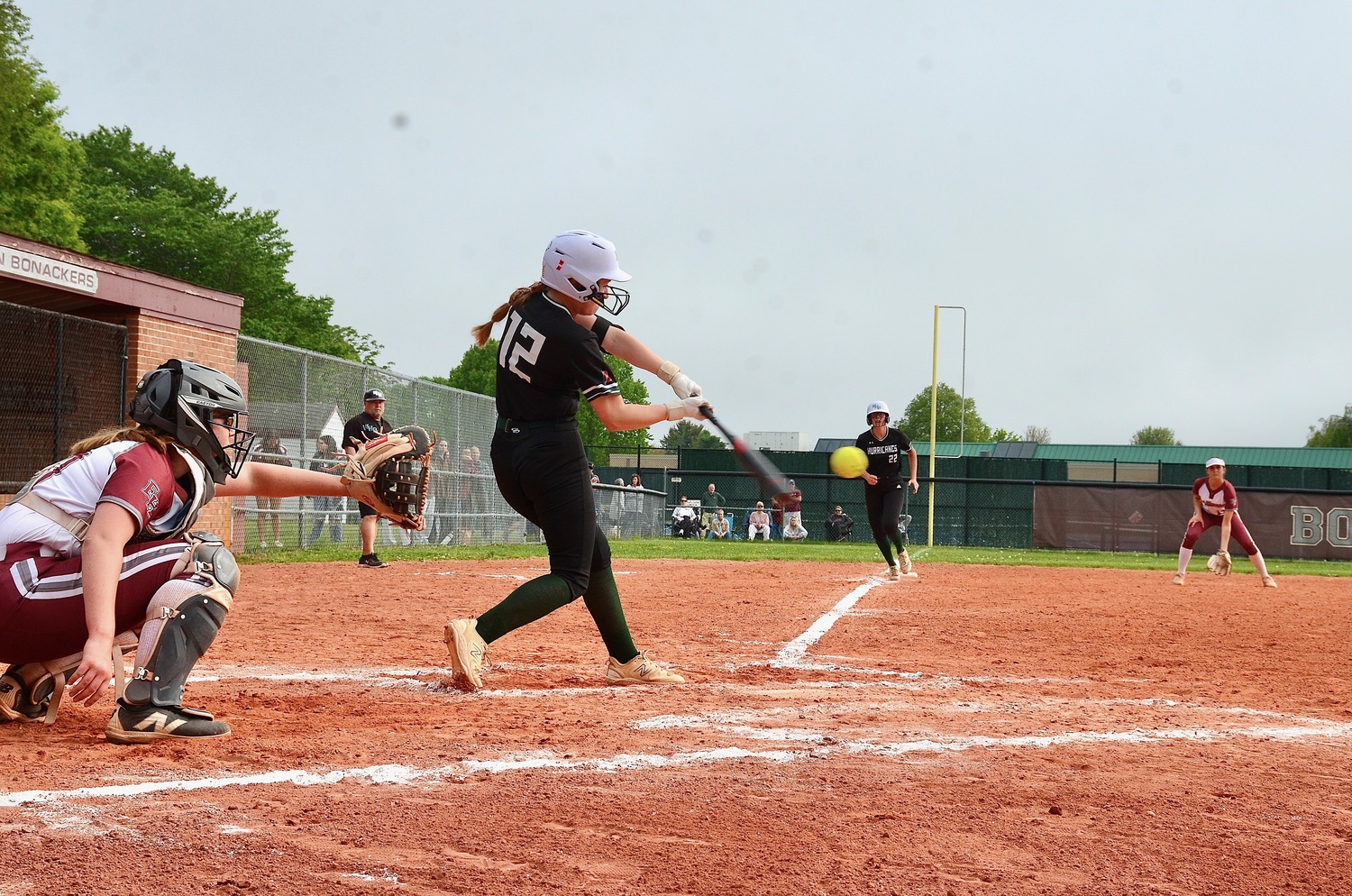 Junior second baseman Kayla Blair connects with a pitch. KYRIL BROMLEY